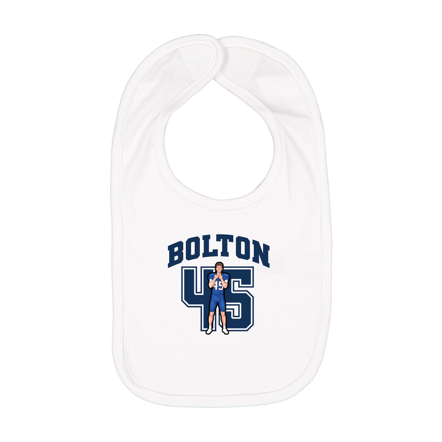 Infant Bib — Number in White