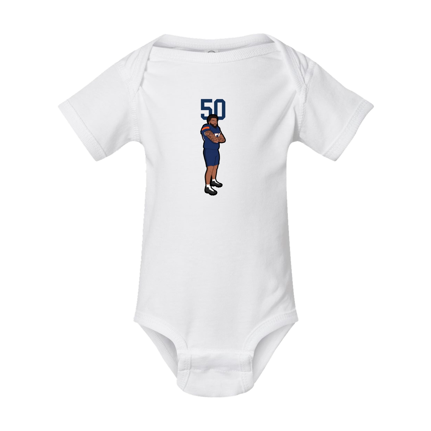 Baby Onesie — Number Top in White