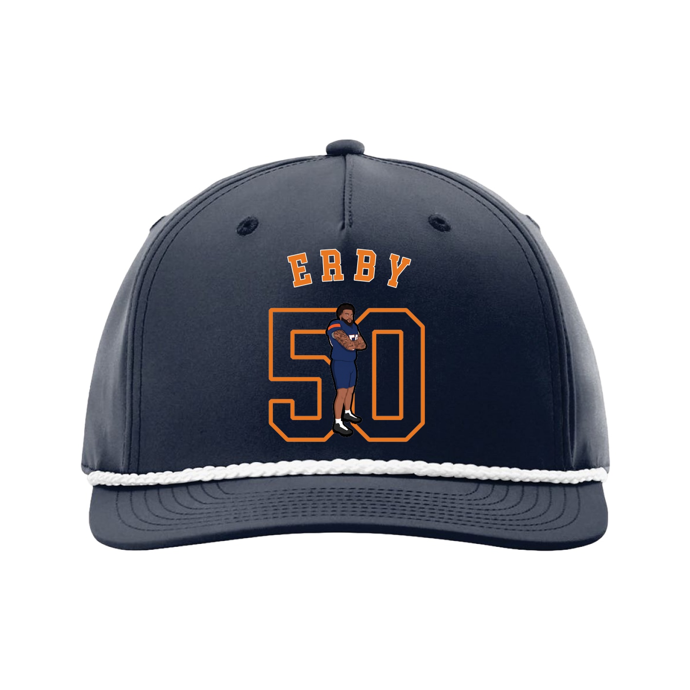 Five-Panel Classic Rope Cap — Shirsey Arch in Navy