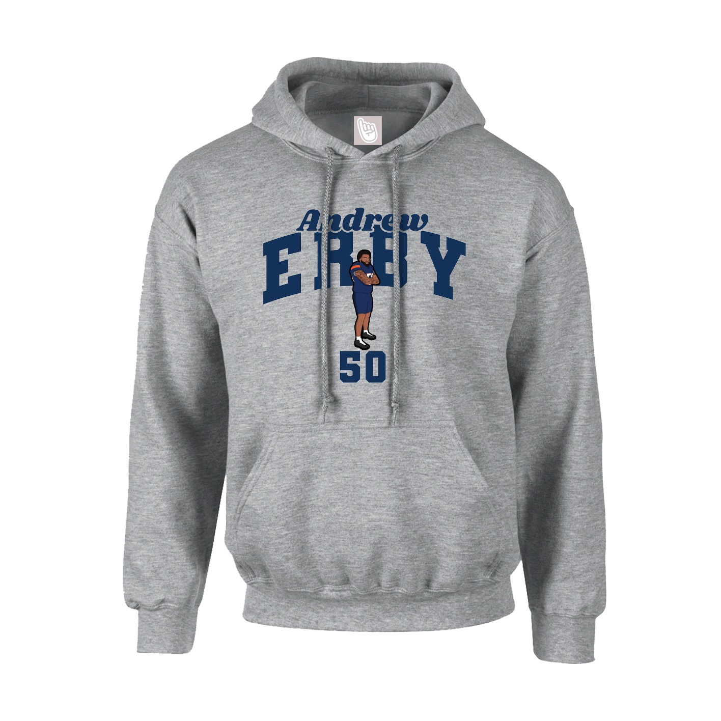 Youth Hoodie — Signature Arch in Grey