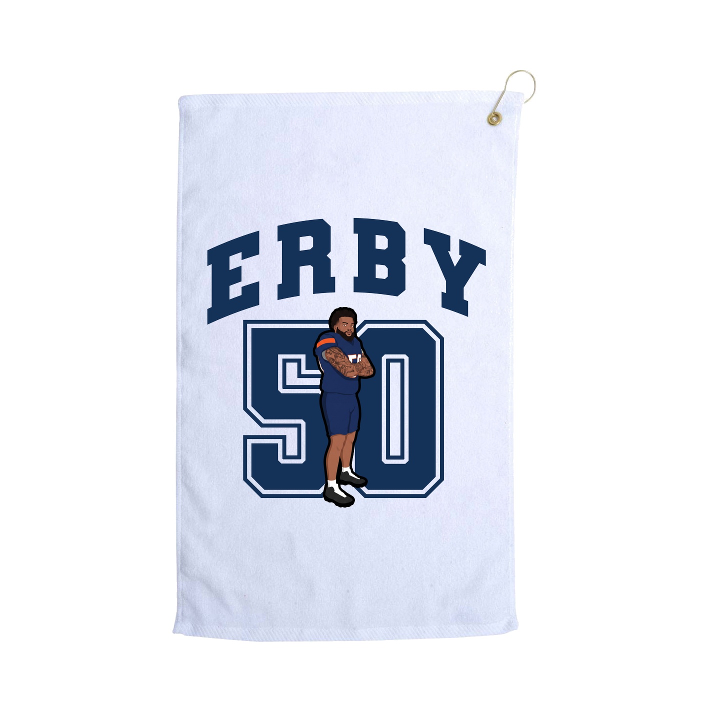 Golf Towel — Number in White