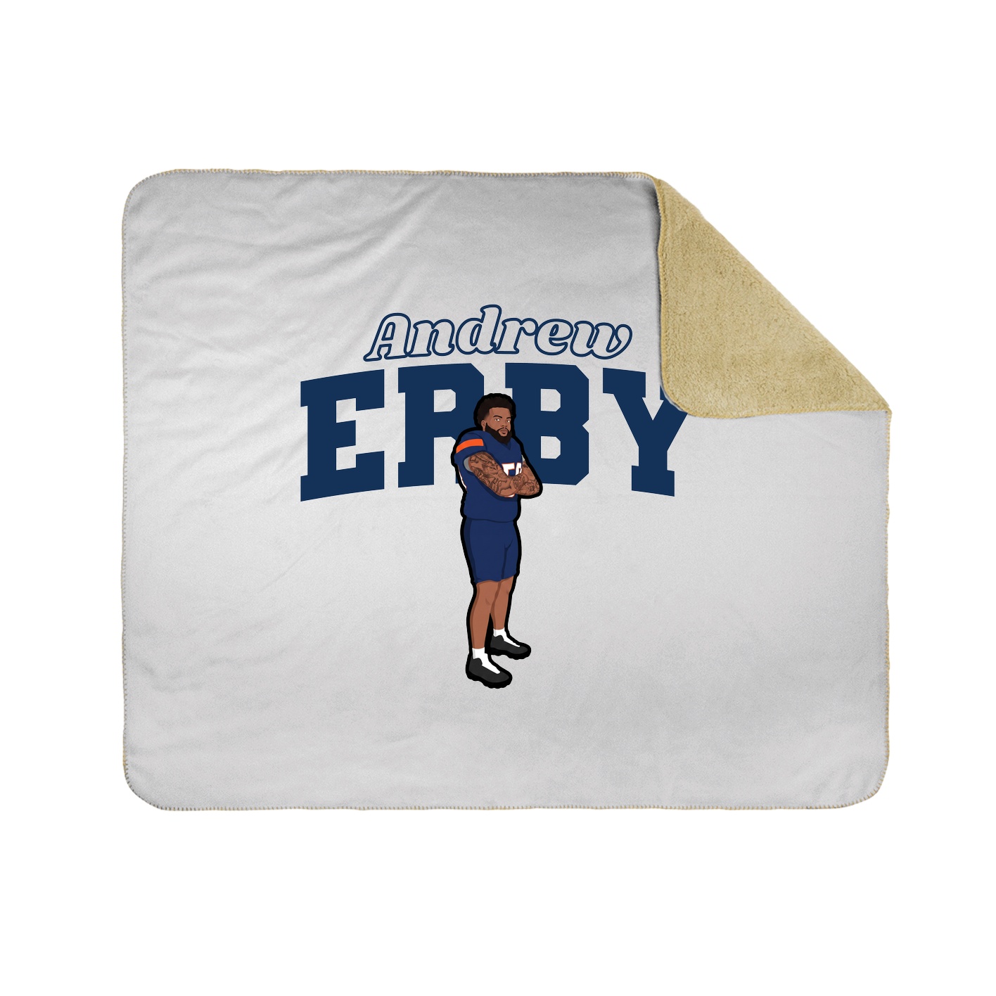 Throw Blanket — Name Arch in White