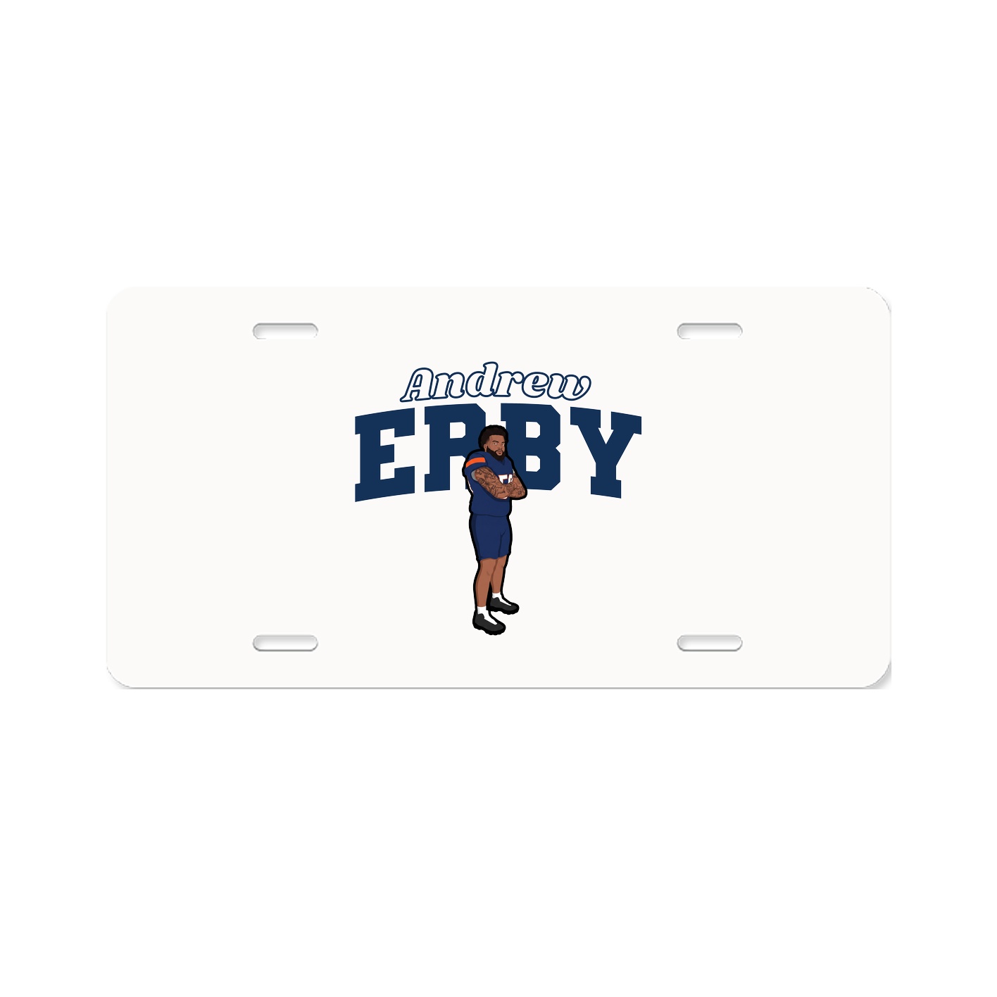 License Plate — Name Arch in Classic