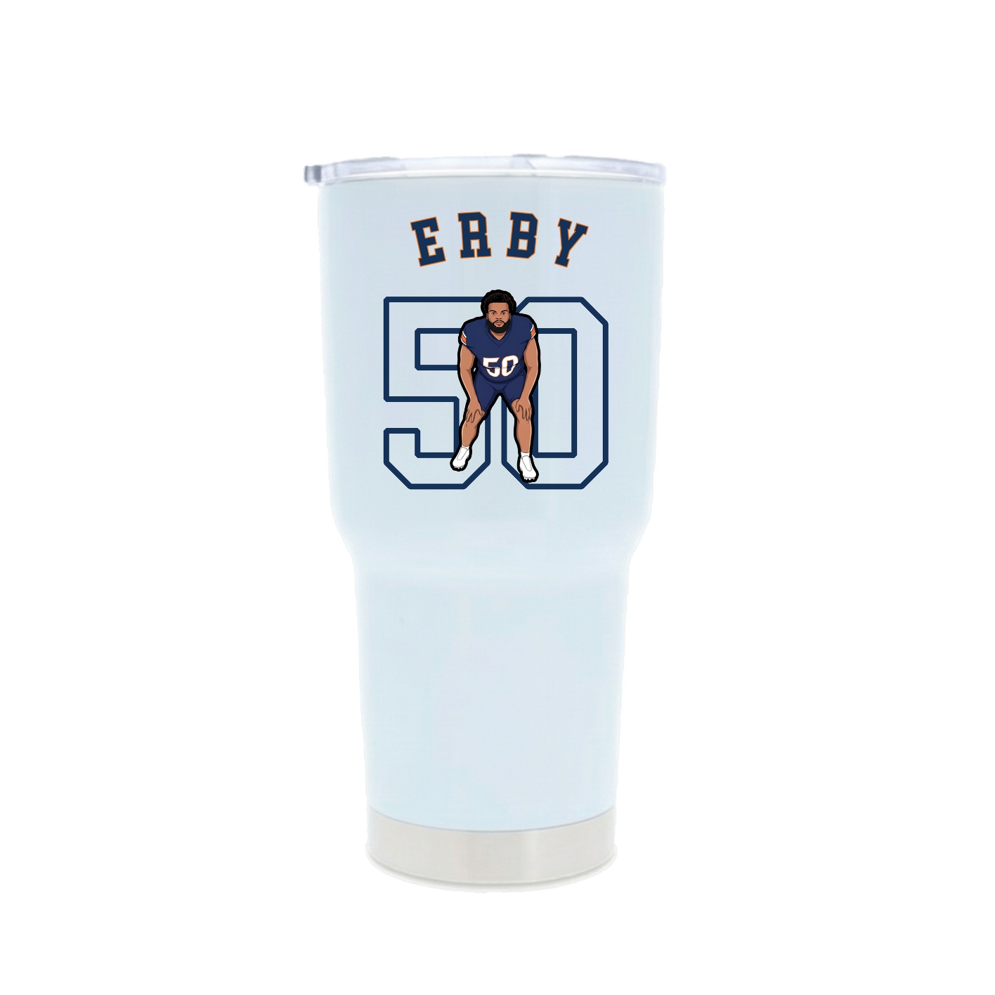30oz Stainless Steel Tumbler — Shirsey Arch in White
