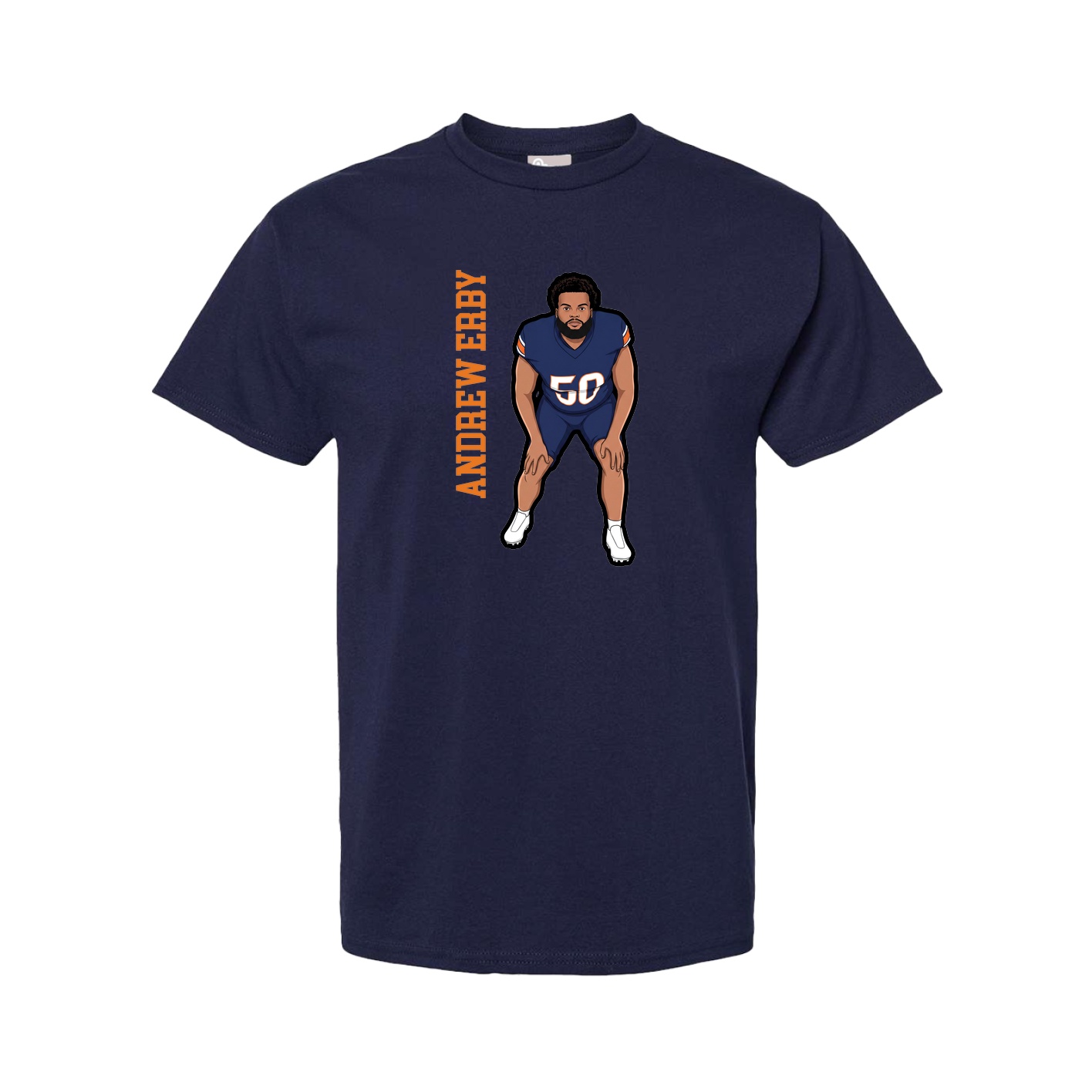 Youth Tee — Name Vertical in Navy