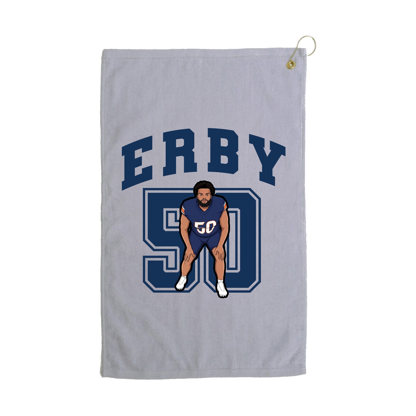 Golf Towel — Number in Grey
