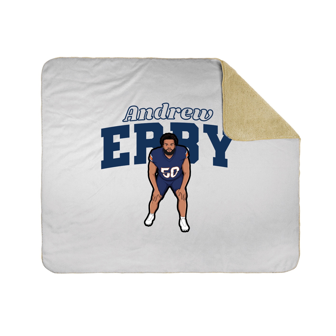 Throw Blanket — Name Arch in White