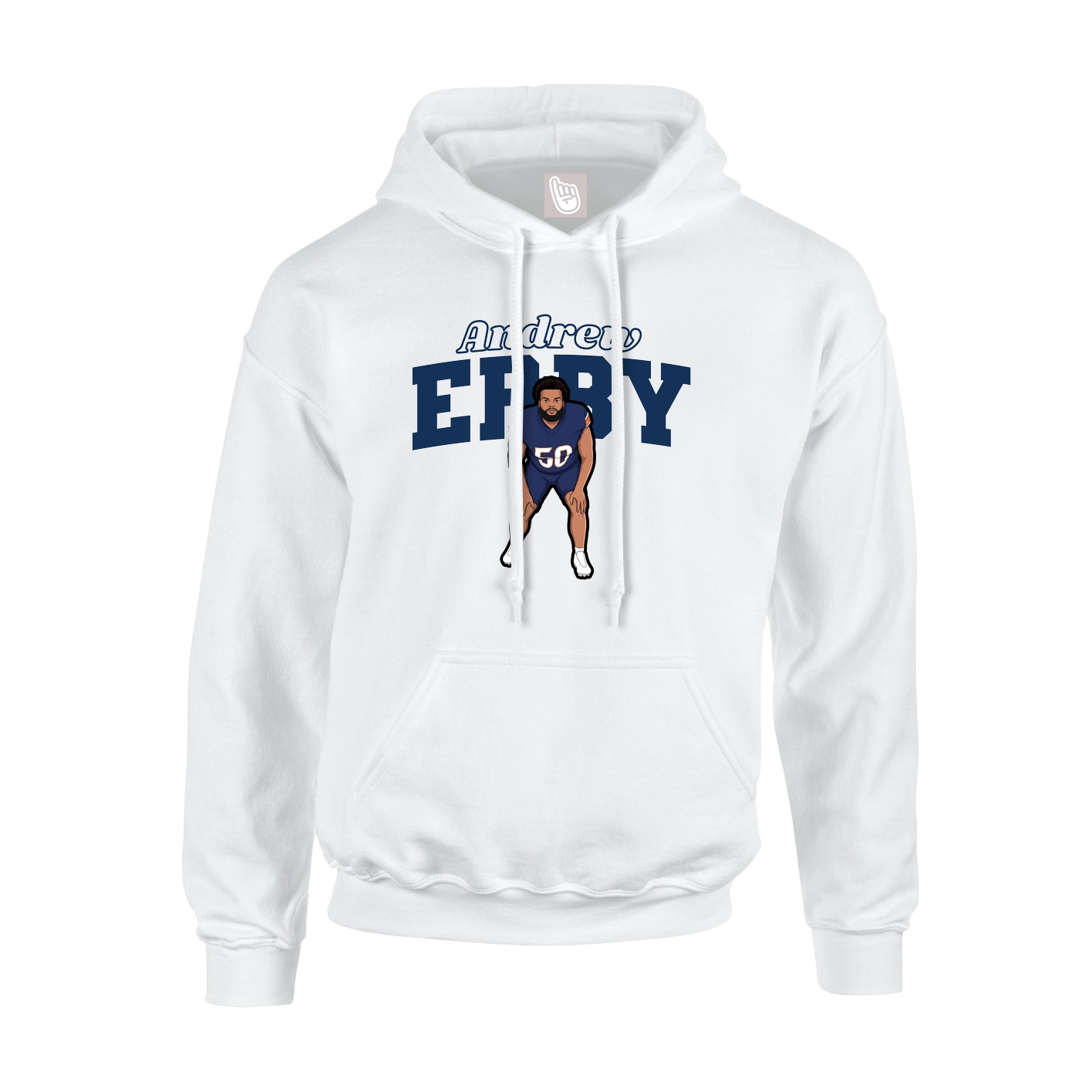 Hoodie — Name Arch in White