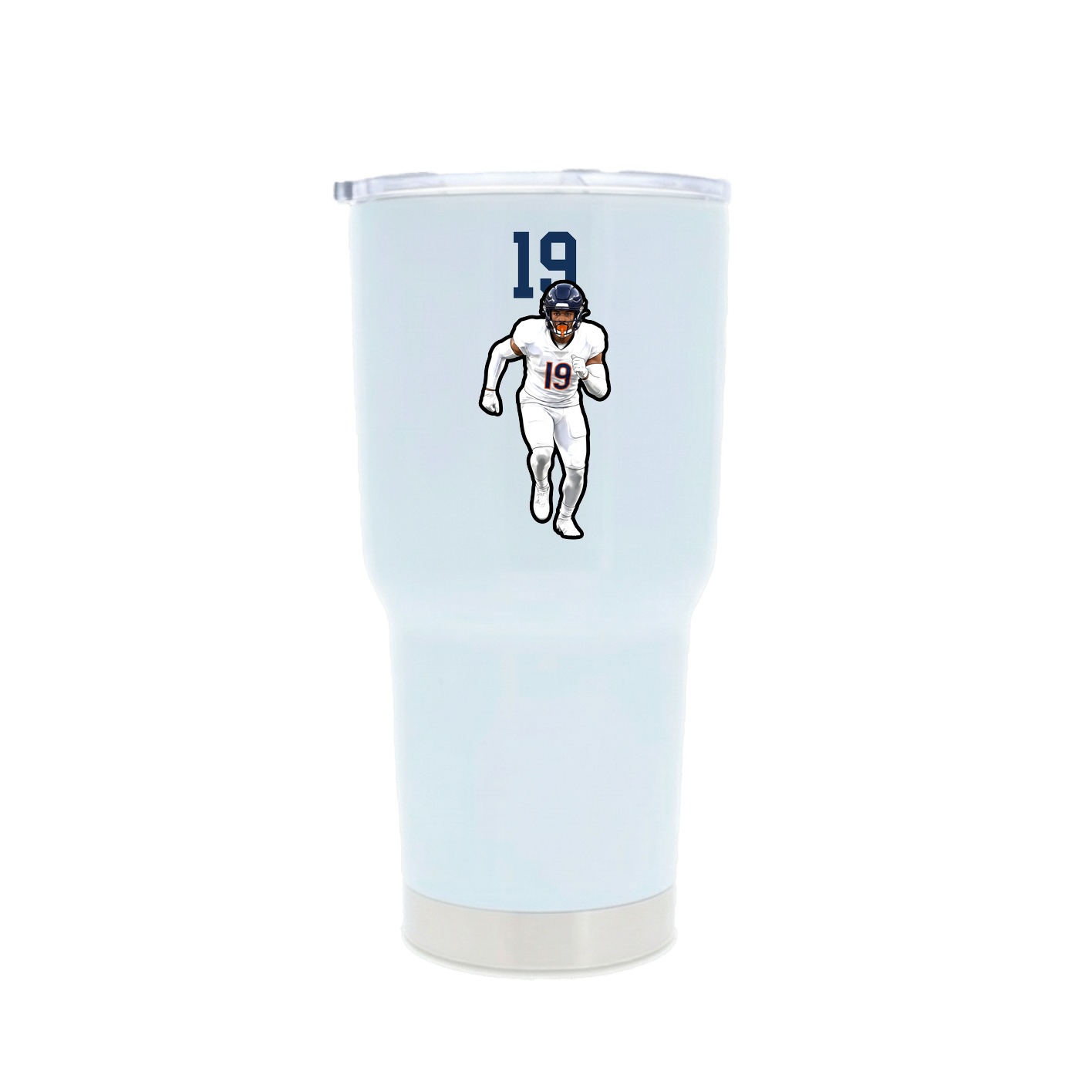 30oz Stainless Steel Tumbler — Number Top in White