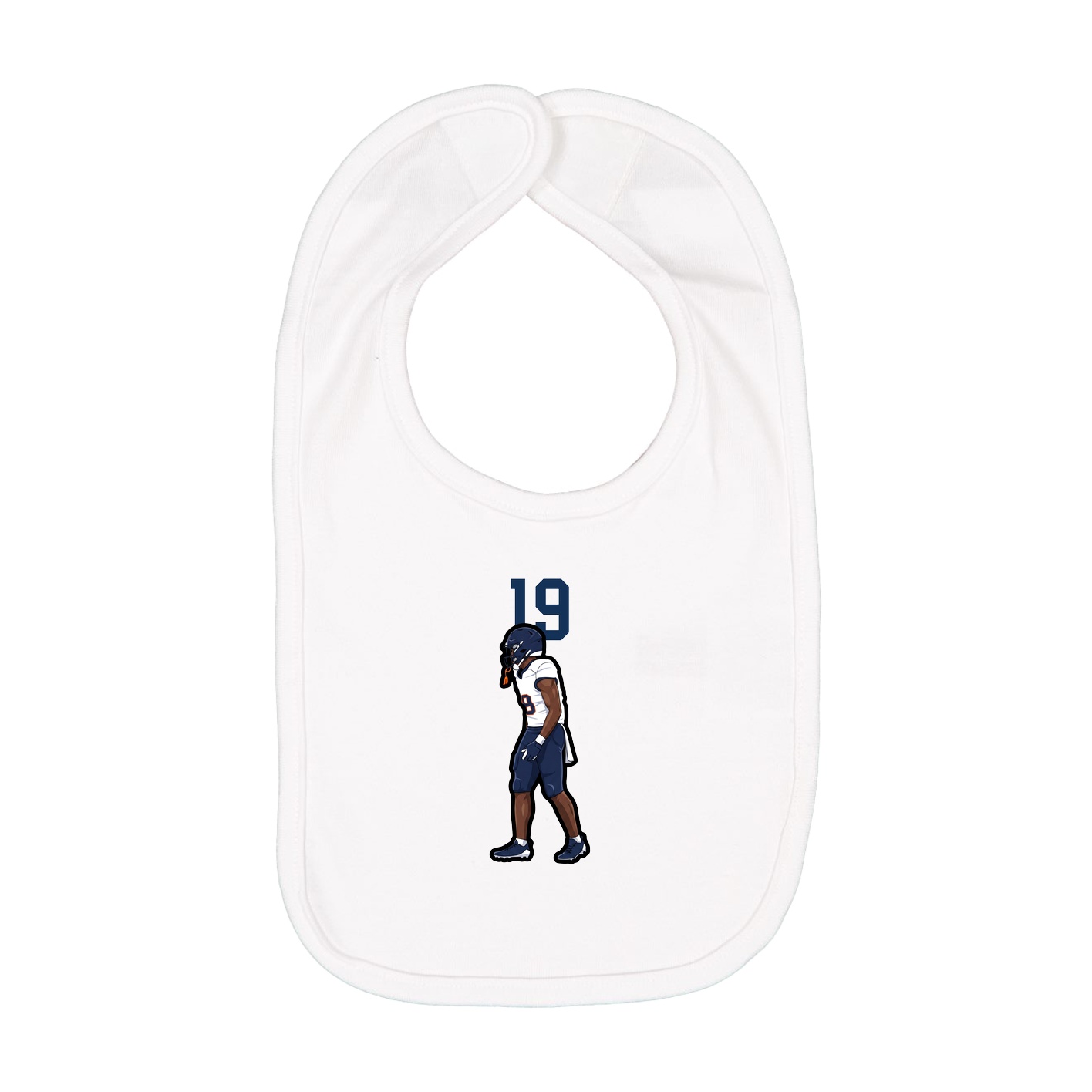Infant Bib — Number Top in White