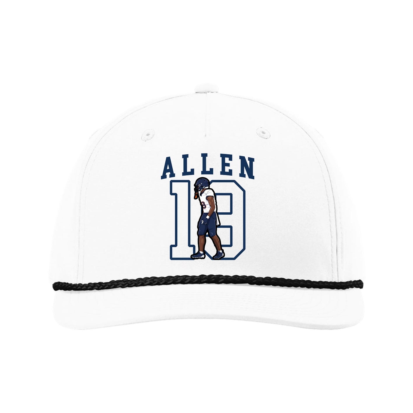 Five-Panel Classic Rope Cap — Shirsey in White