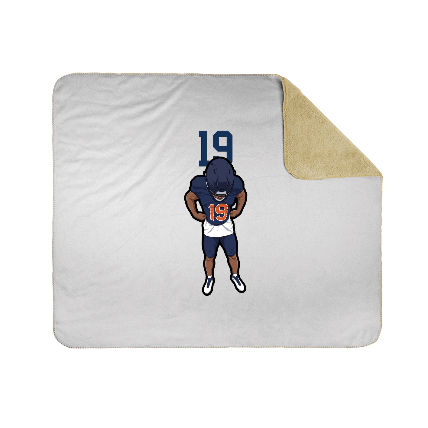 Throw Blanket — Number Top in White