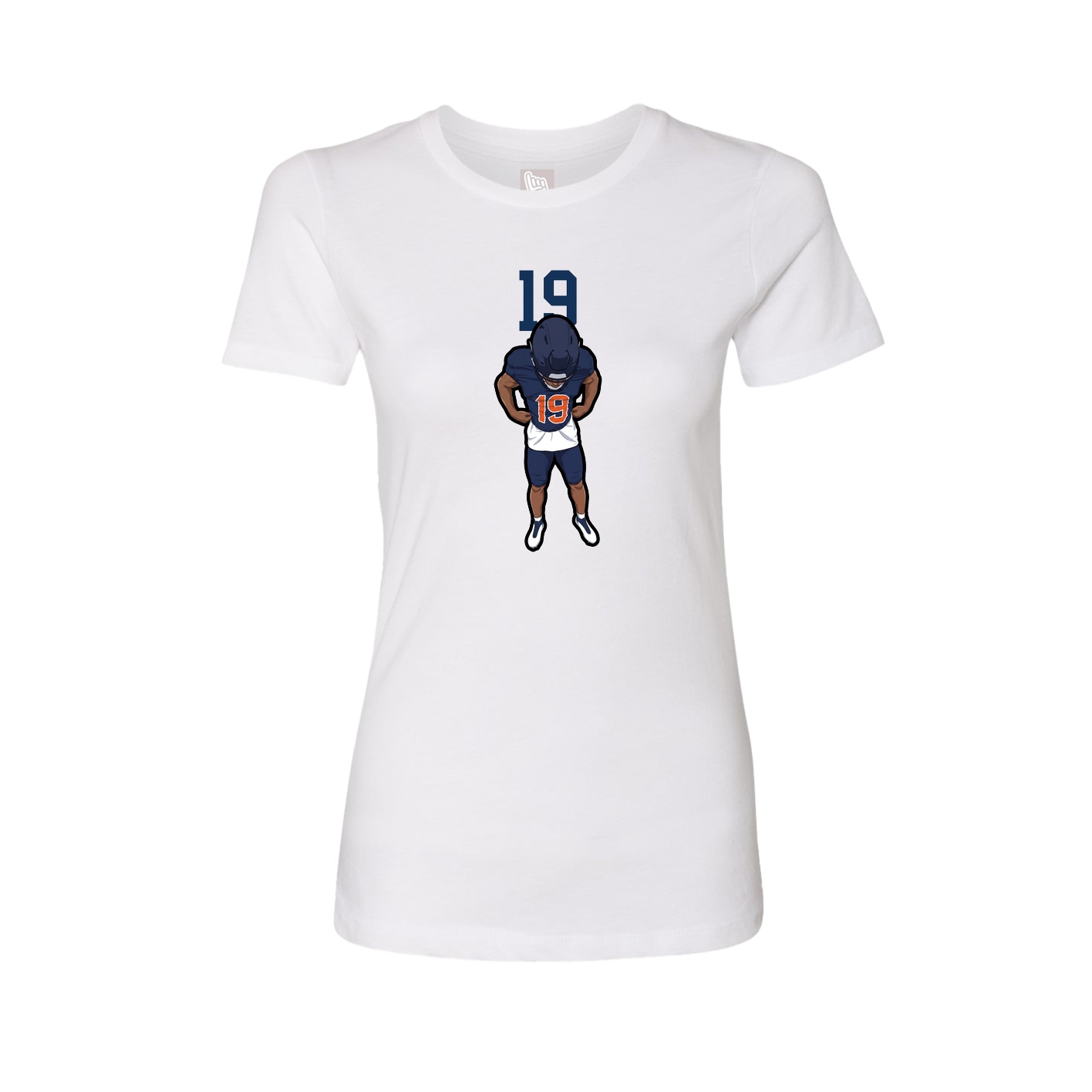 Fitted Women's Tee — Number Top in White