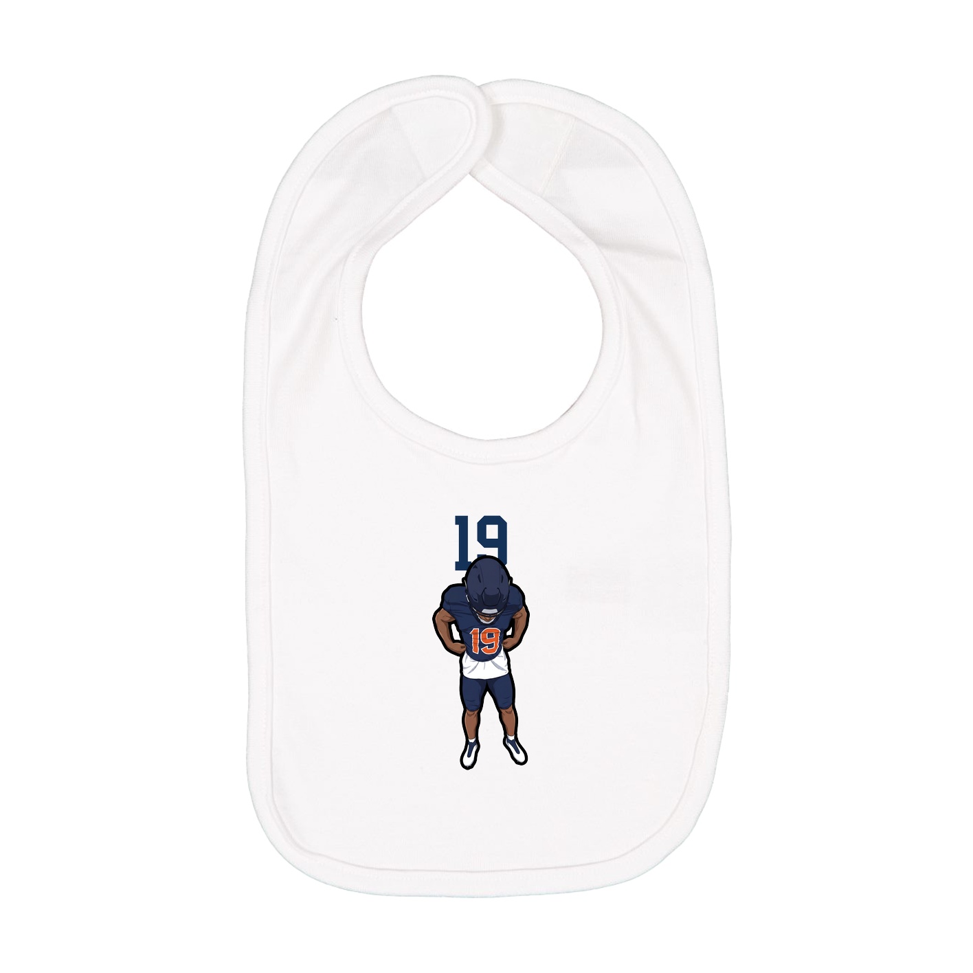 Infant Bib — Number Top in White