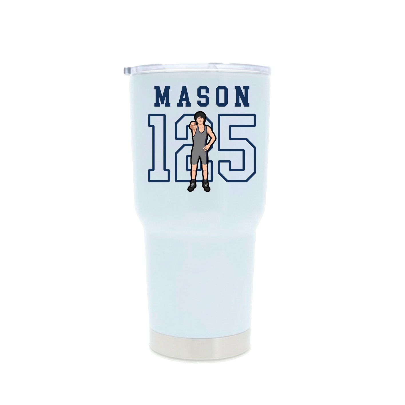 30oz Stainless Steel Tumbler — Shirsey in White