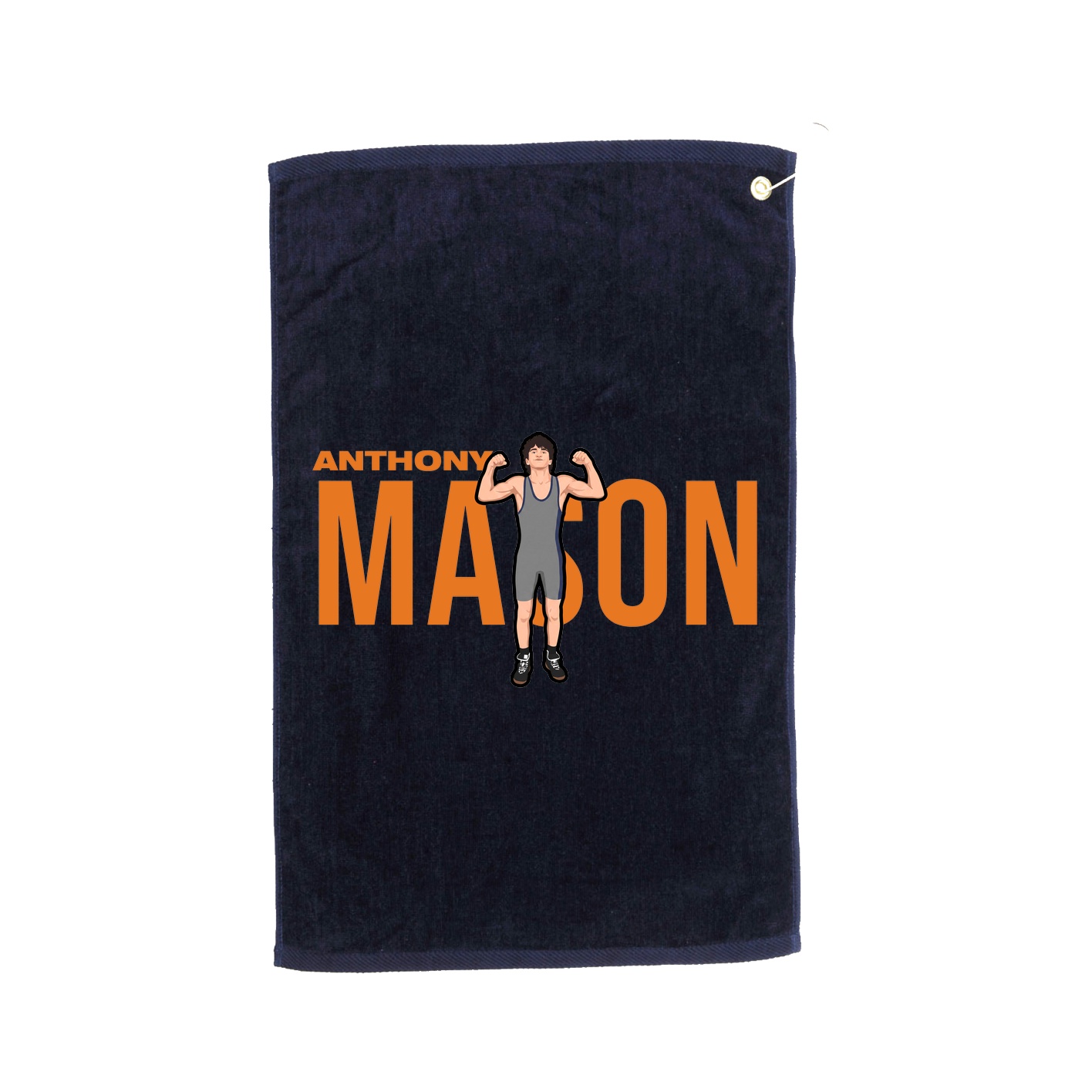 Golf Towel — Player Name in Navy