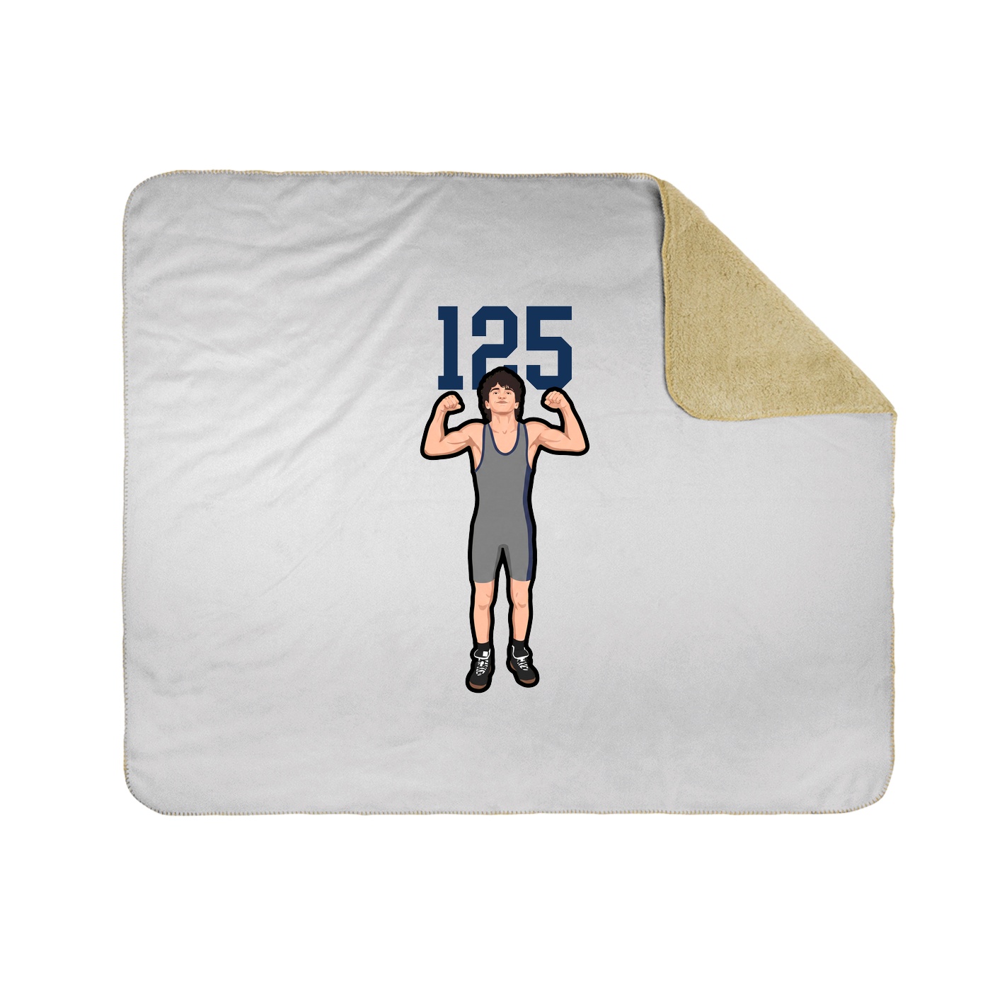 Throw Blanket — Number Top in White