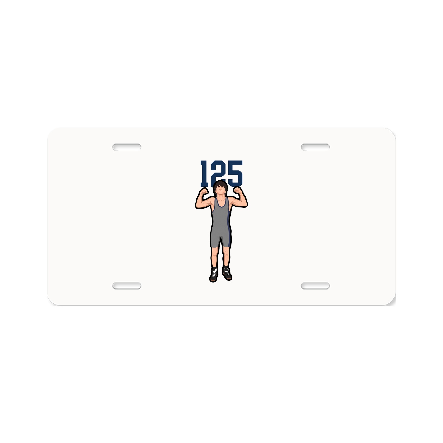 License Plate — Number Top in Classic