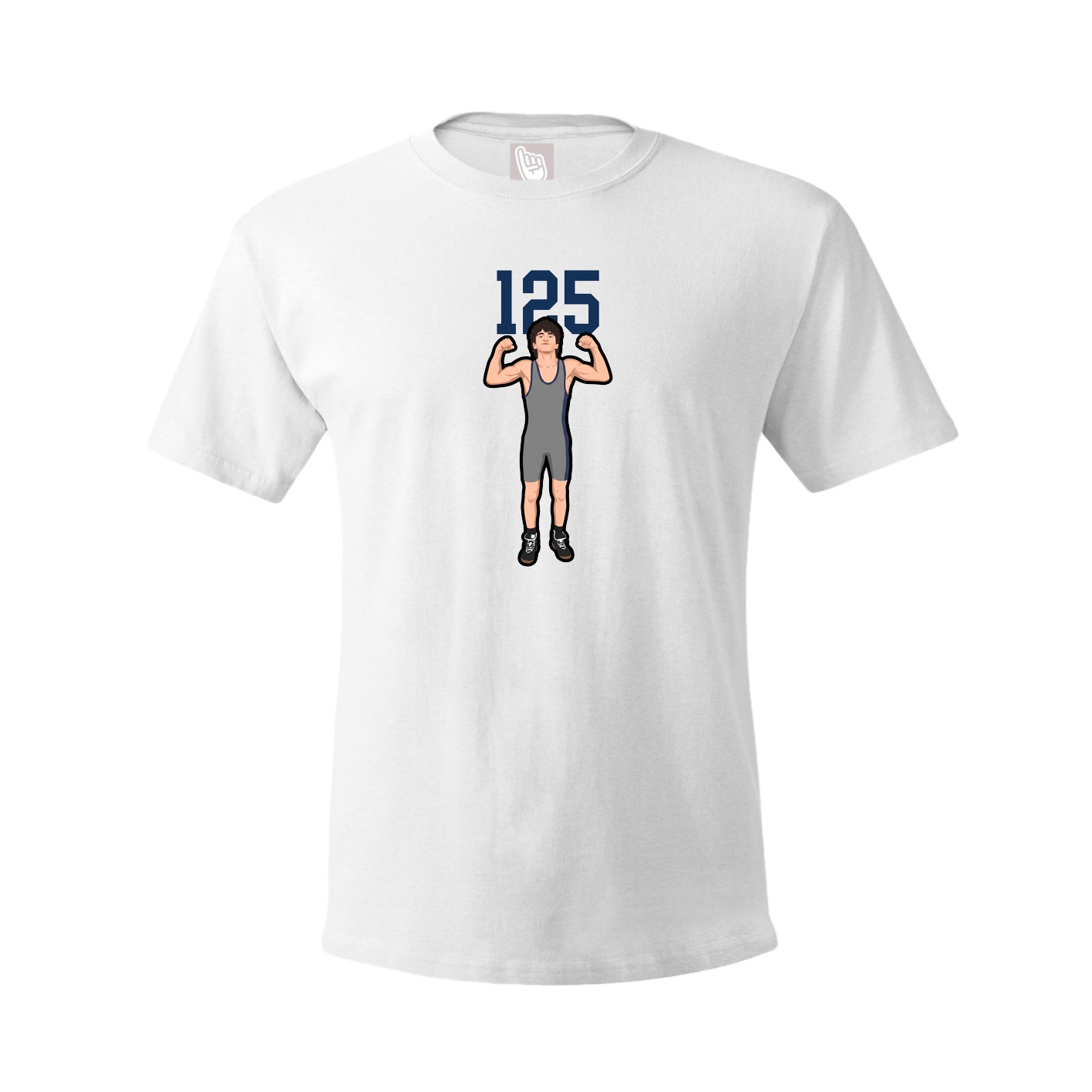 Youth Tee — Number Top in White