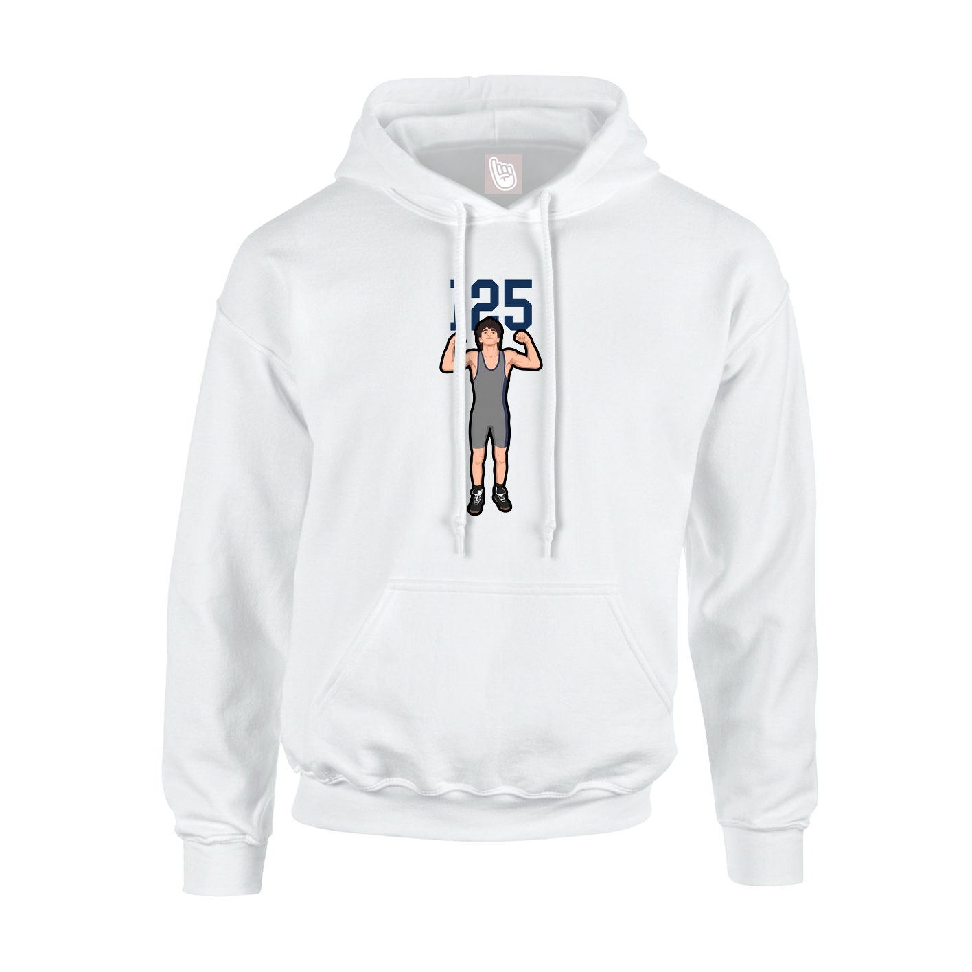 Hoodie — Number Top in White
