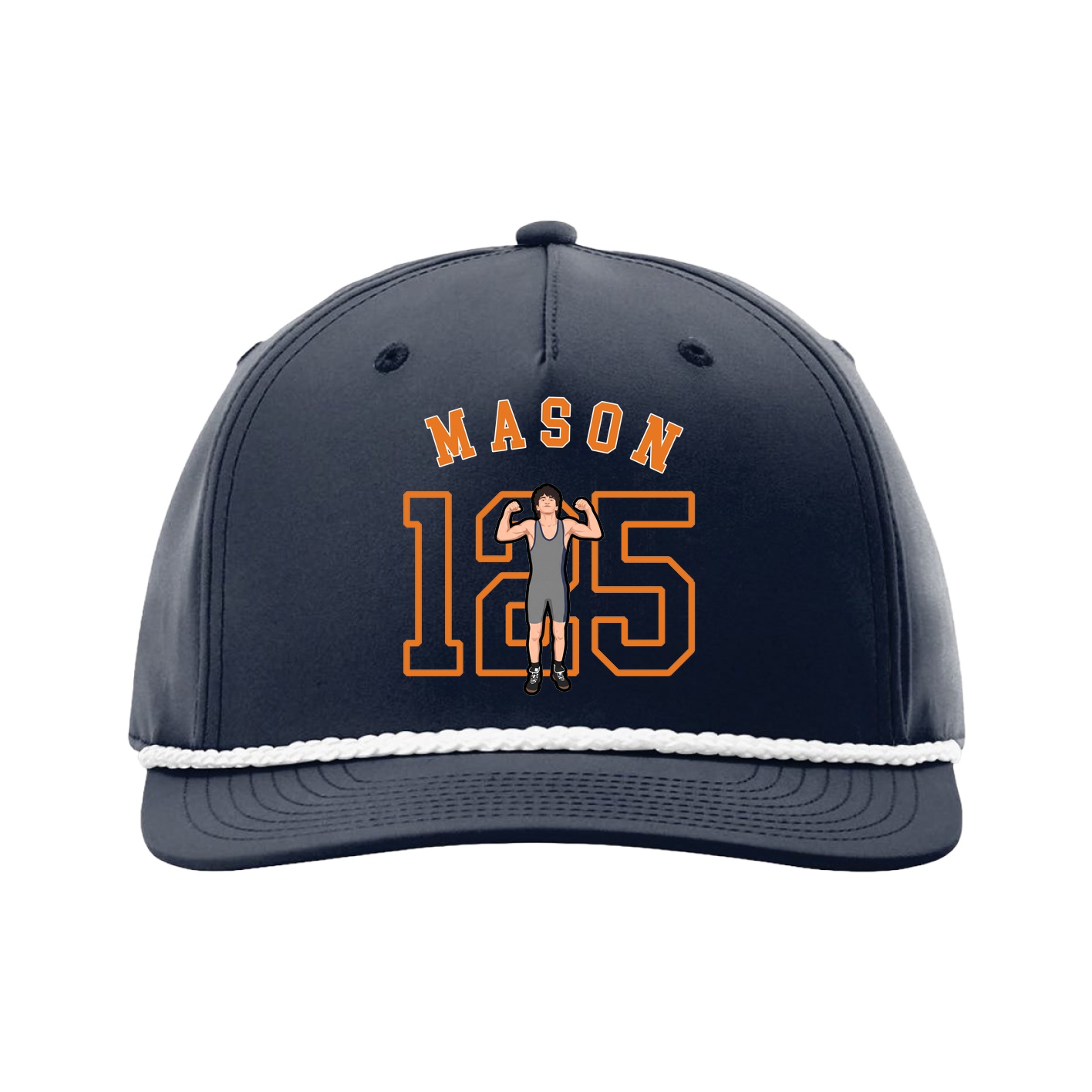 Five-Panel Classic Rope Cap — Shirsey Arch in Navy