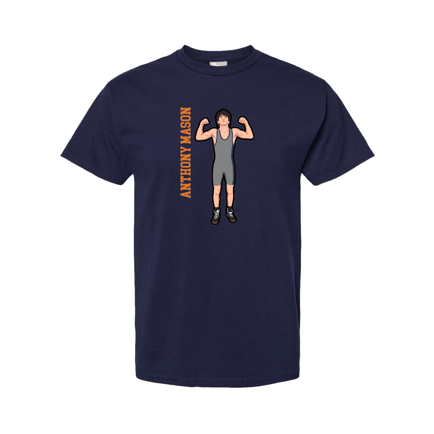 Tee — Name Vertical in Navy