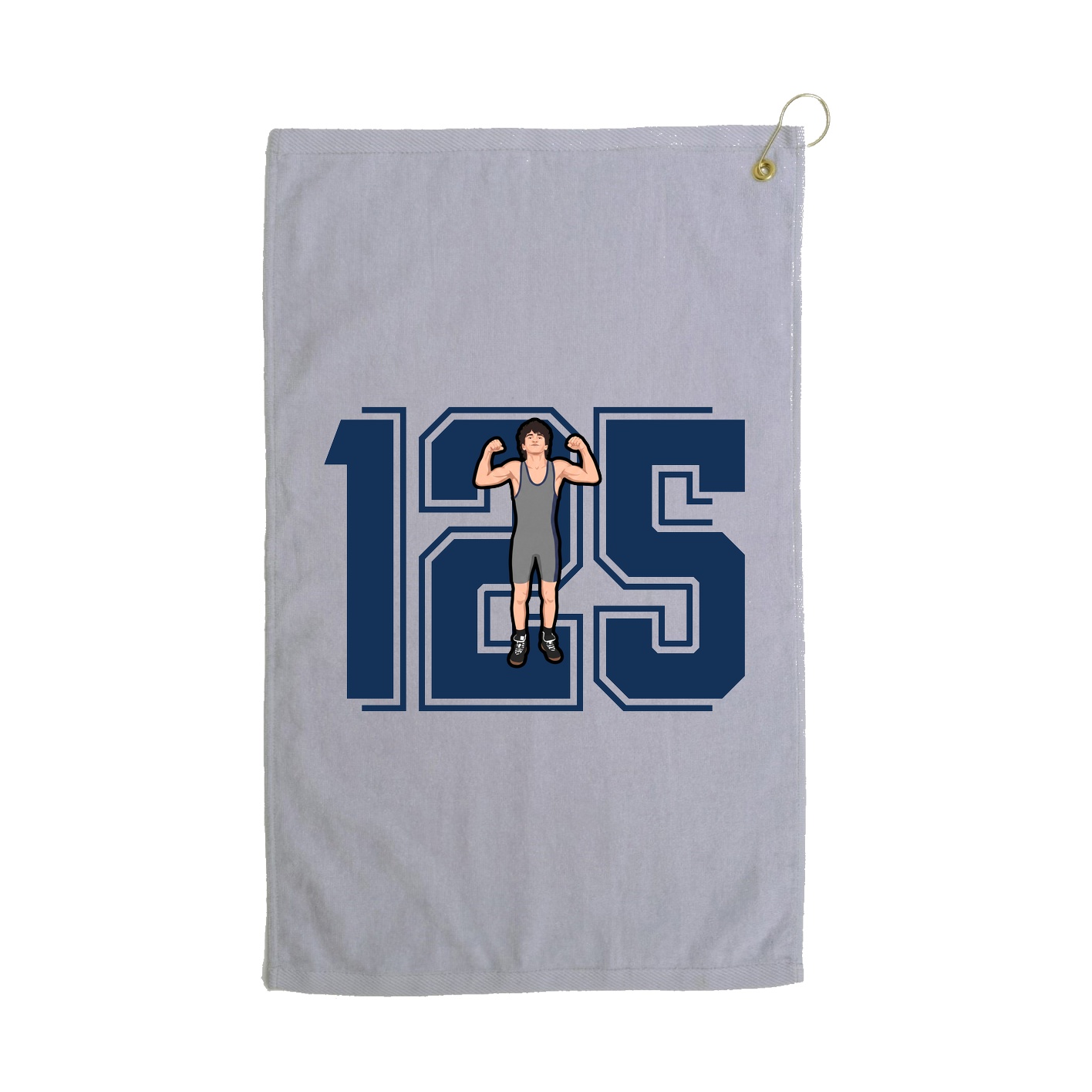 Golf Towel — Number in Grey