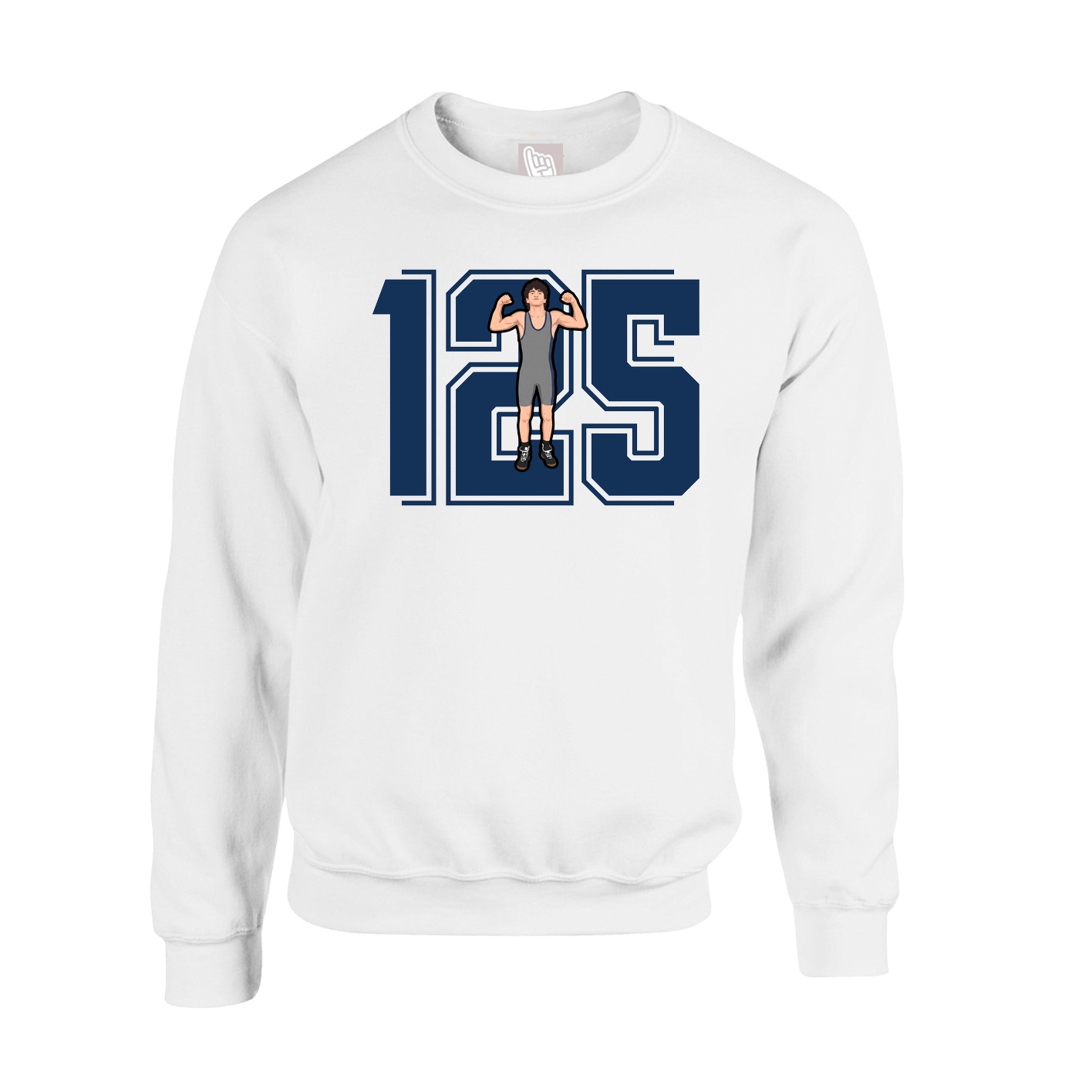 Fleece Crew — Number in White