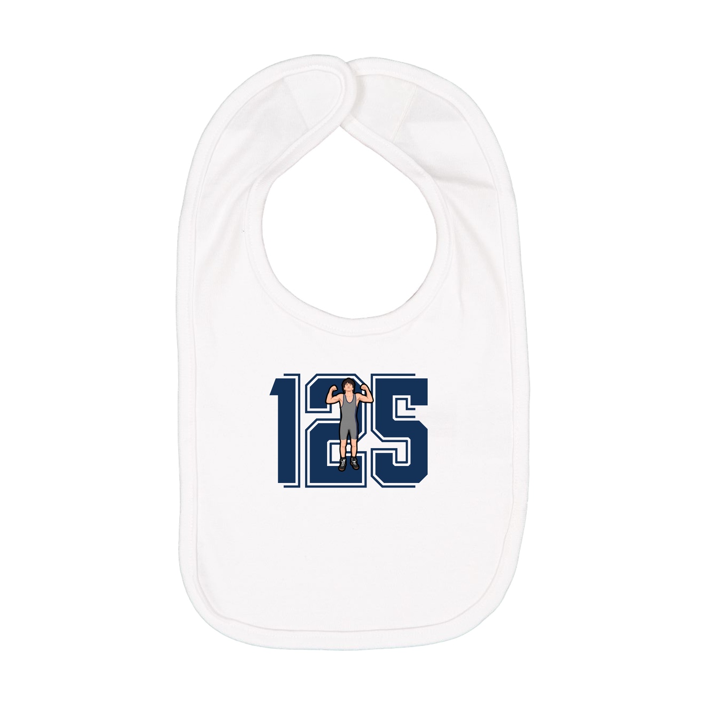 Infant Bib — Number in White