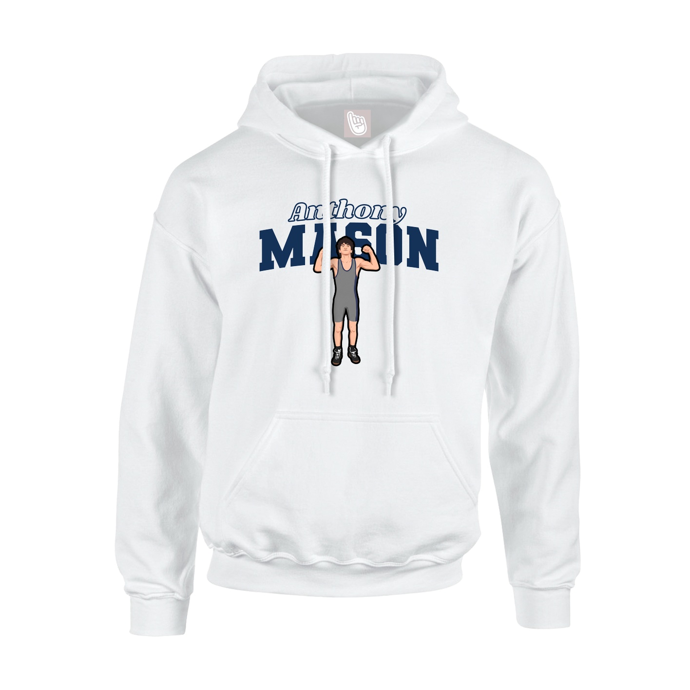 Hoodie — Name Arch in White