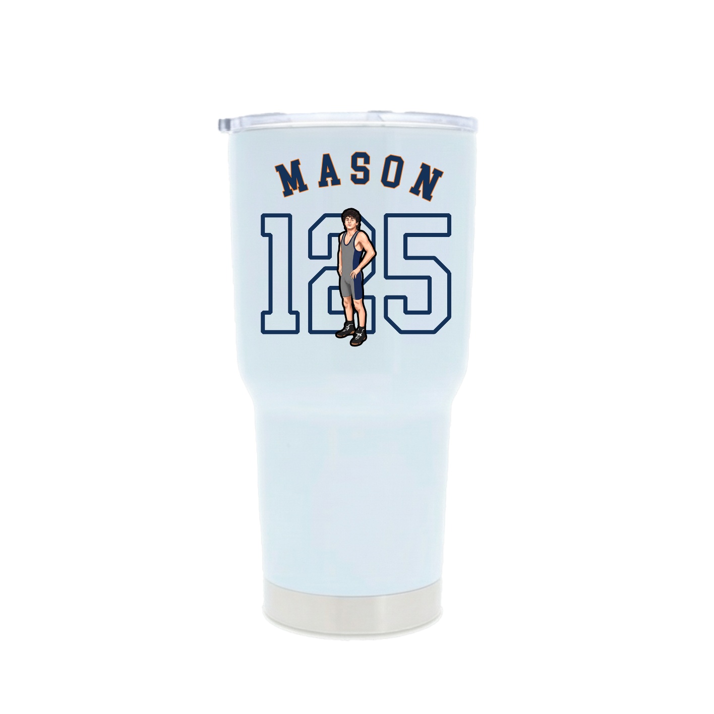 30oz Stainless Steel Tumbler — Shirsey Arch in White