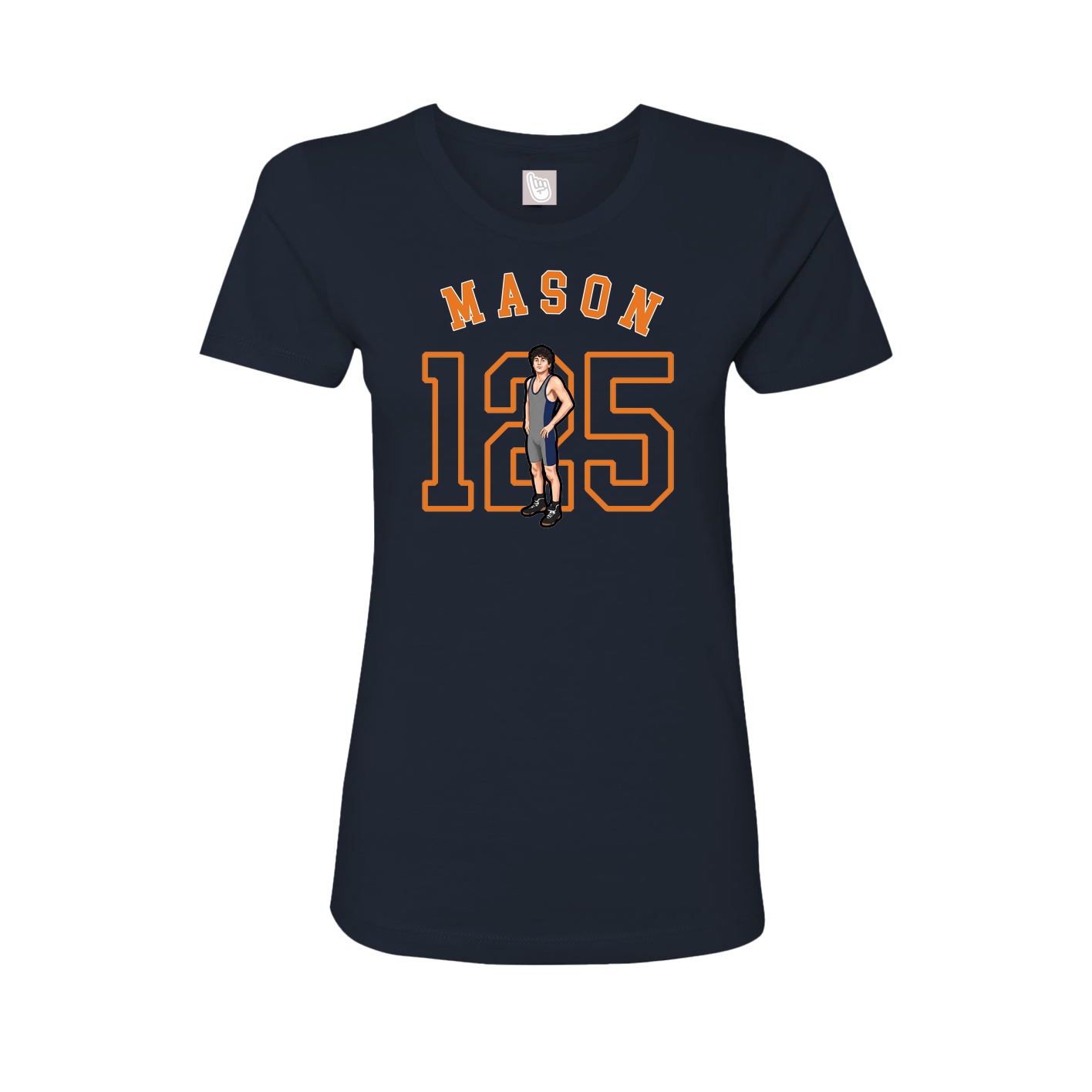 Fitted Women's Tee — Shirsey Arch in Navy