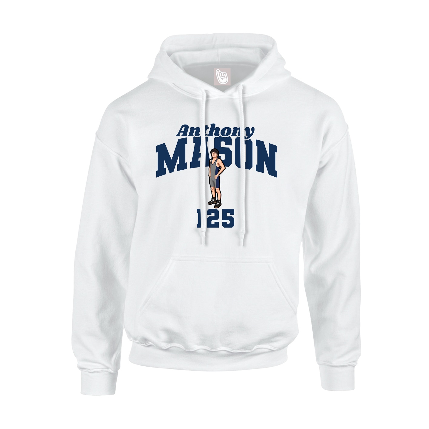 Hoodie — Signature Arch in White
