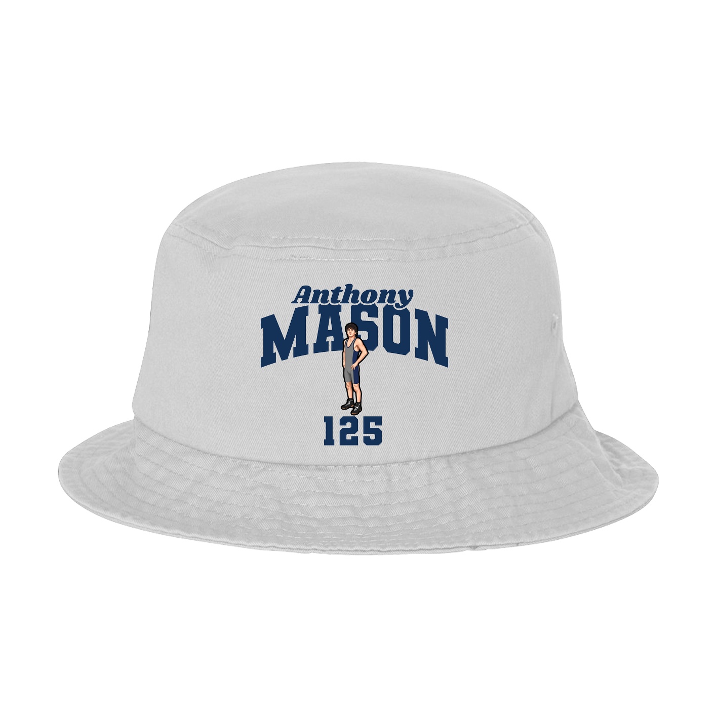 Bucket Cap — Signature Arch in White