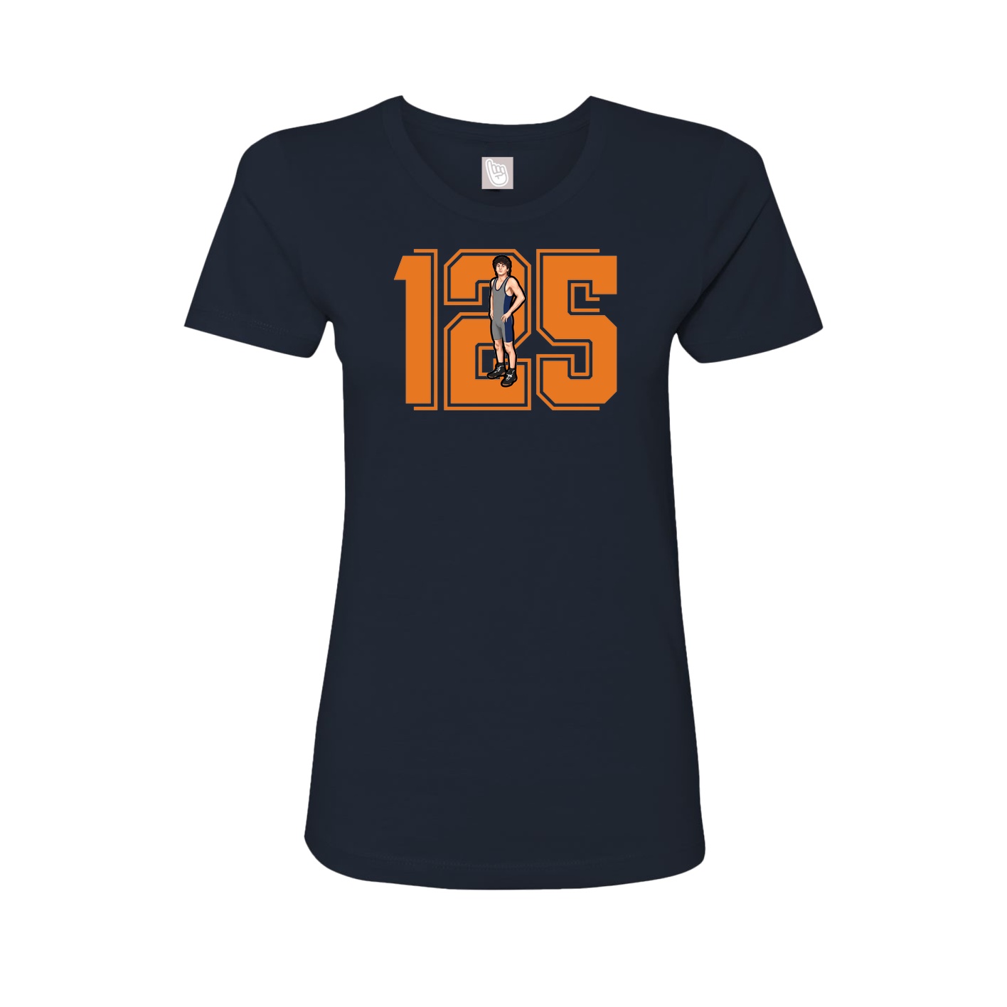 Womens Tee — Number in Navy