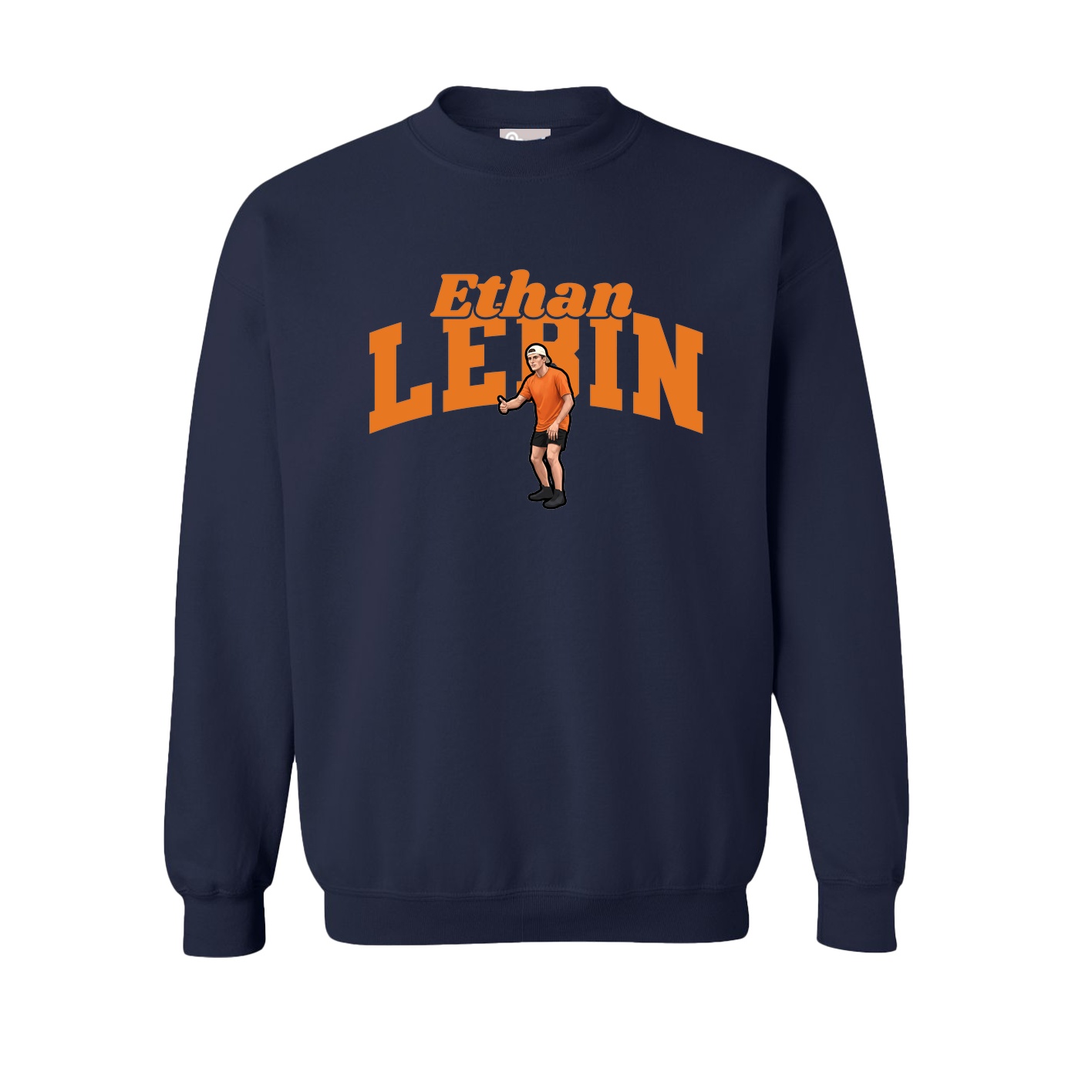 Fleece Crew — Signature Arch in Navy