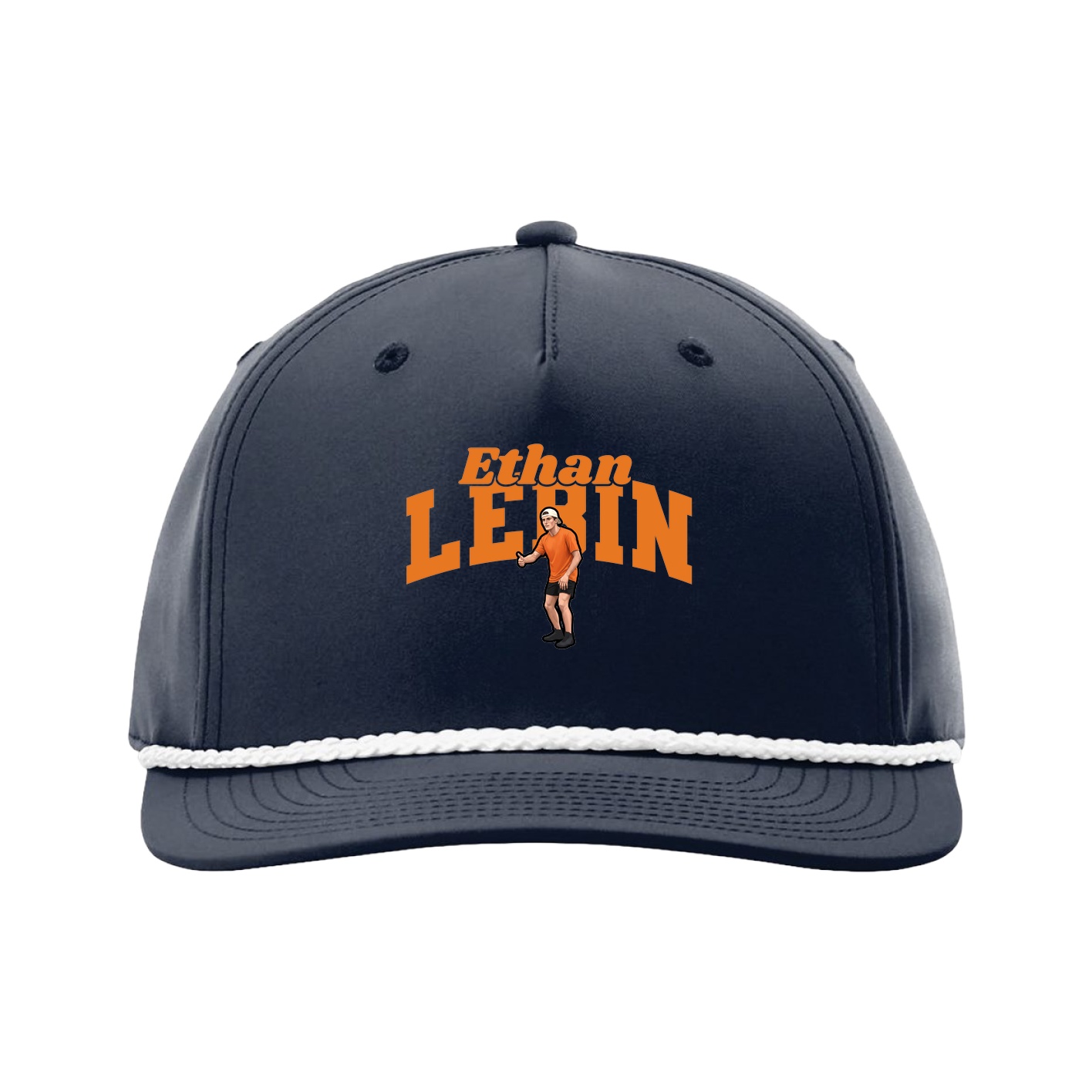 Five-Panel Classic Rope Cap — Signature Arch in Navy