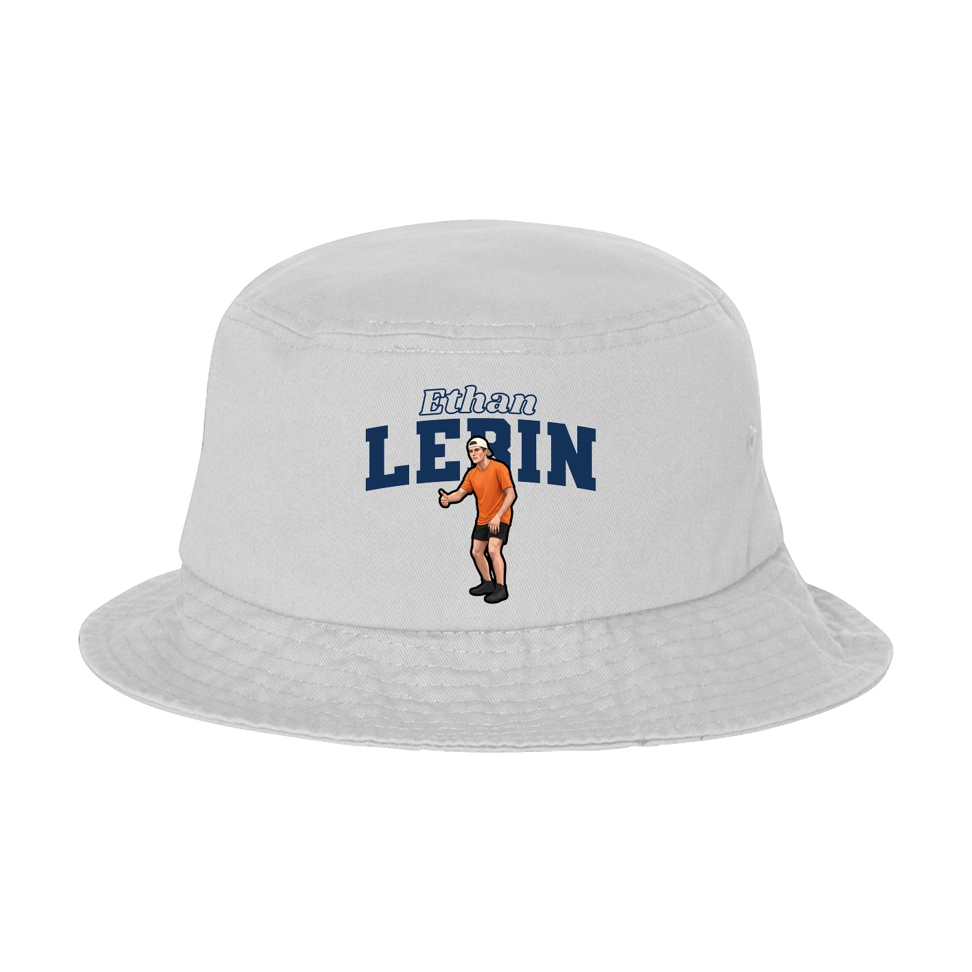 Bucket Cap — Name Arch in White