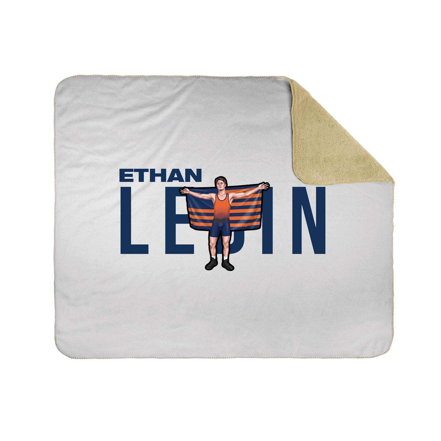 Throw Blanket — Player Name in White