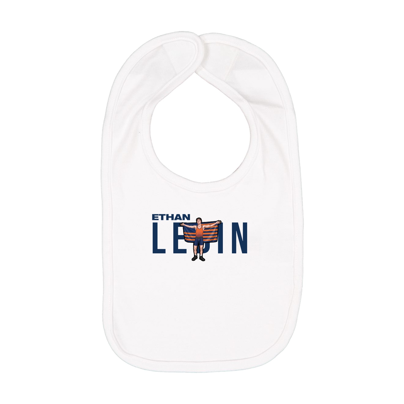 Infant Bib — Player Name in White