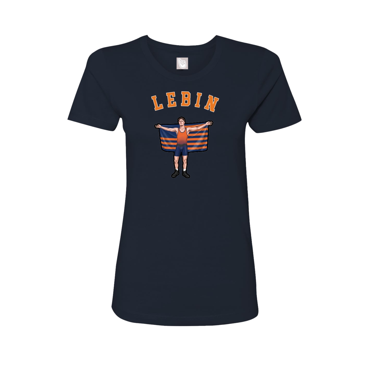 Fitted Women's Tee — Shirsey Arch in Navy