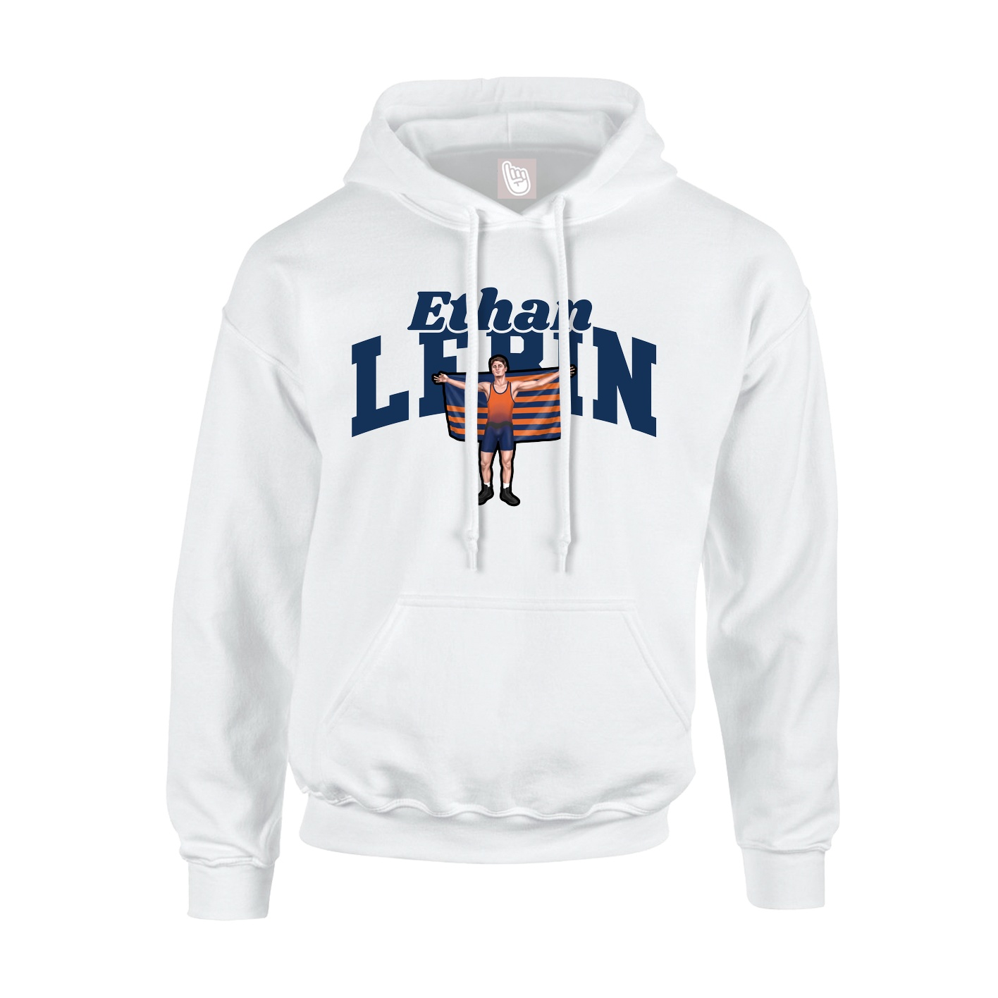 Hoodie — Signature Arch in White