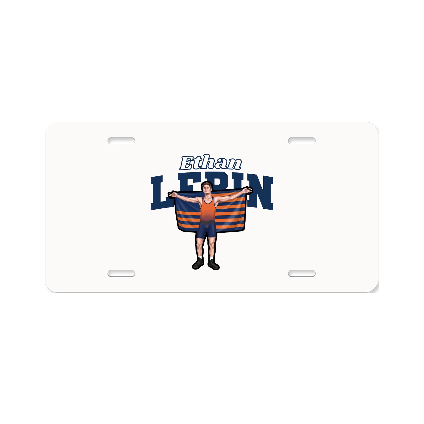 License Plate — Name Arch in Classic
