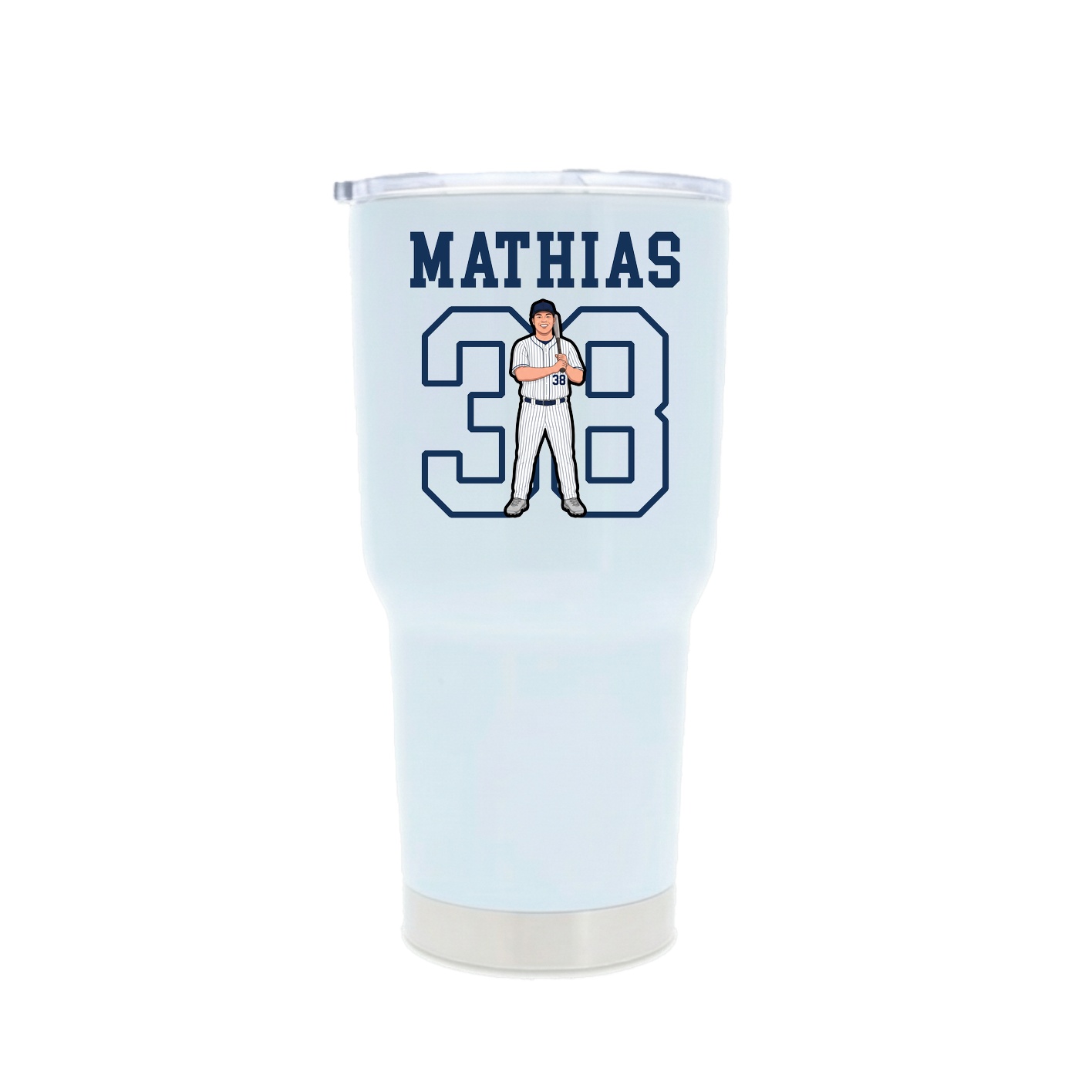 30oz Stainless Steel Tumbler — Shirsey in White