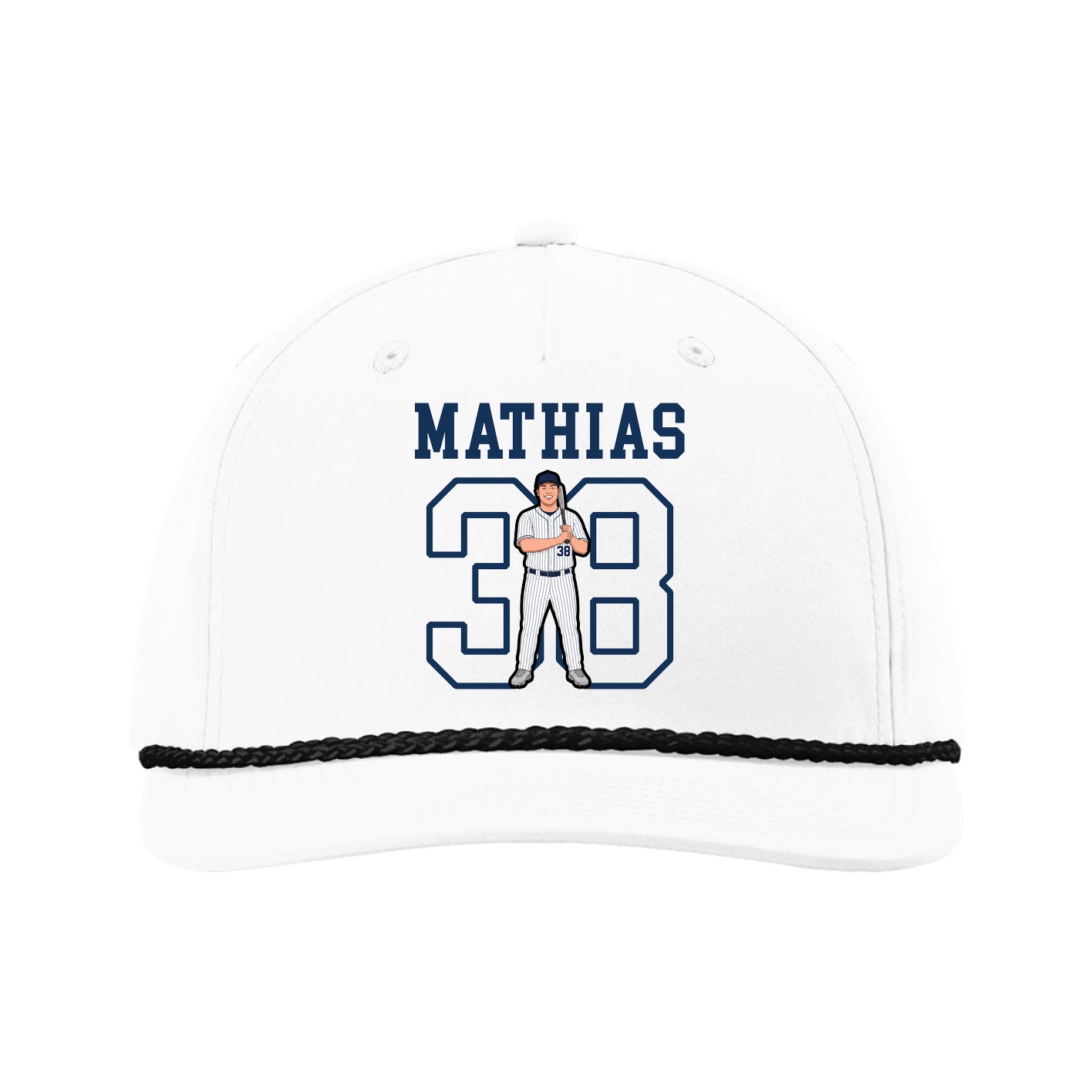 Five-Panel Classic Rope Cap — Shirsey in White