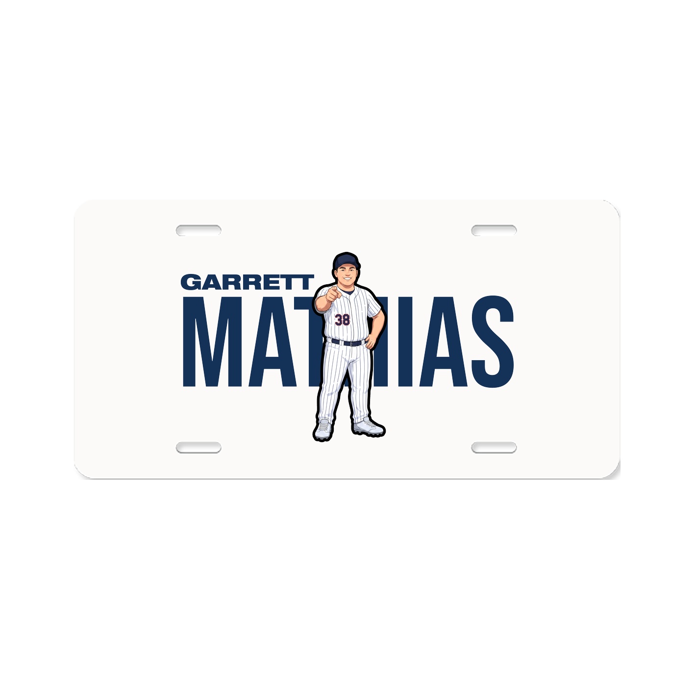 License Plate — Player Name in Classic
