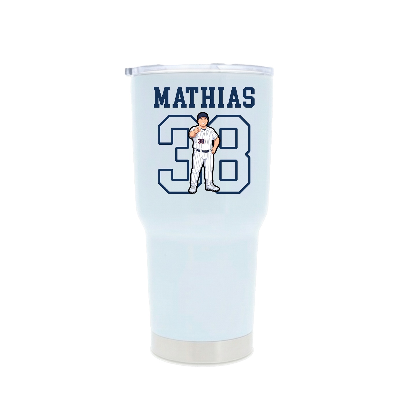 30oz Stainless Steel Tumbler — Shirsey in White