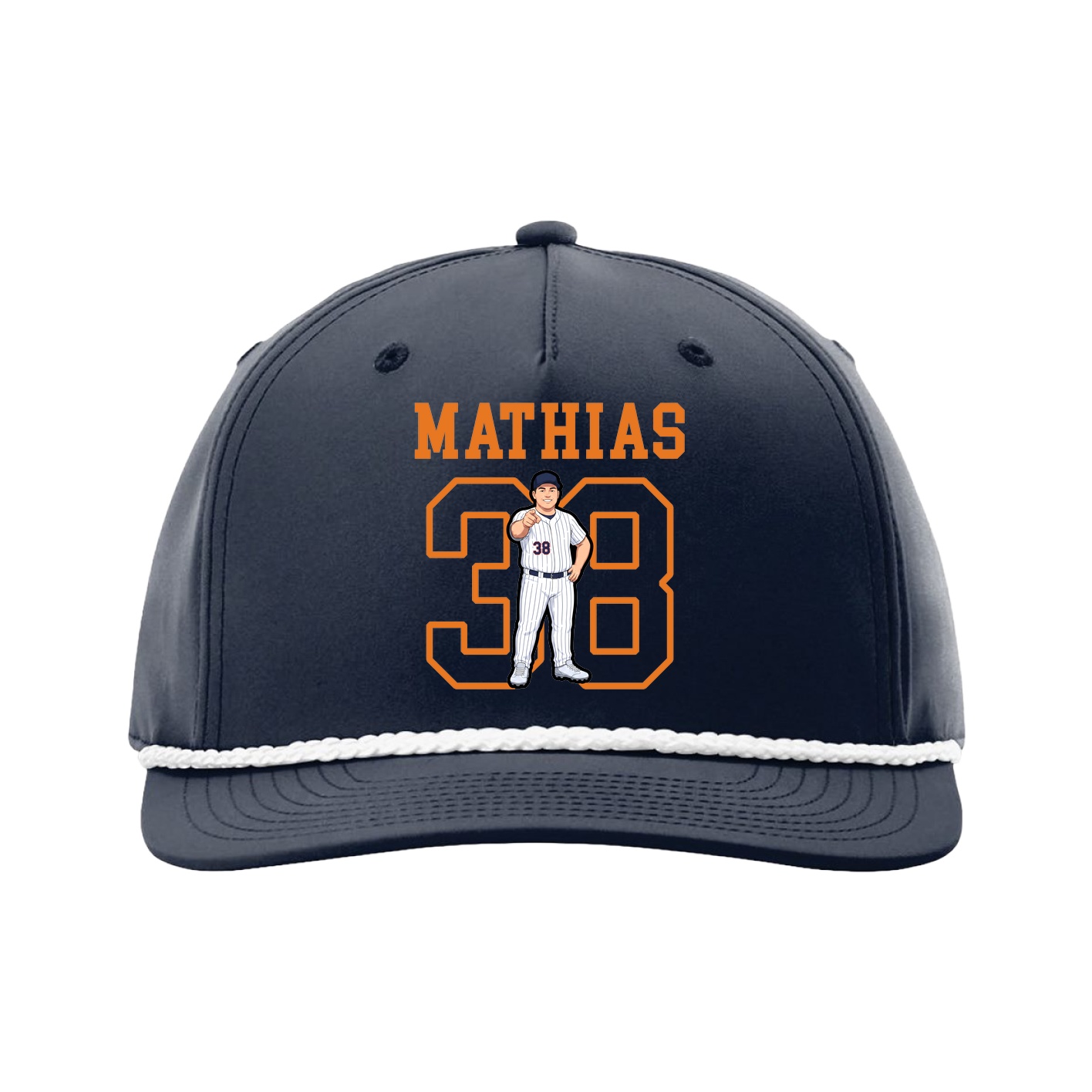 Five-Panel Classic Rope Cap — Shirsey in Navy