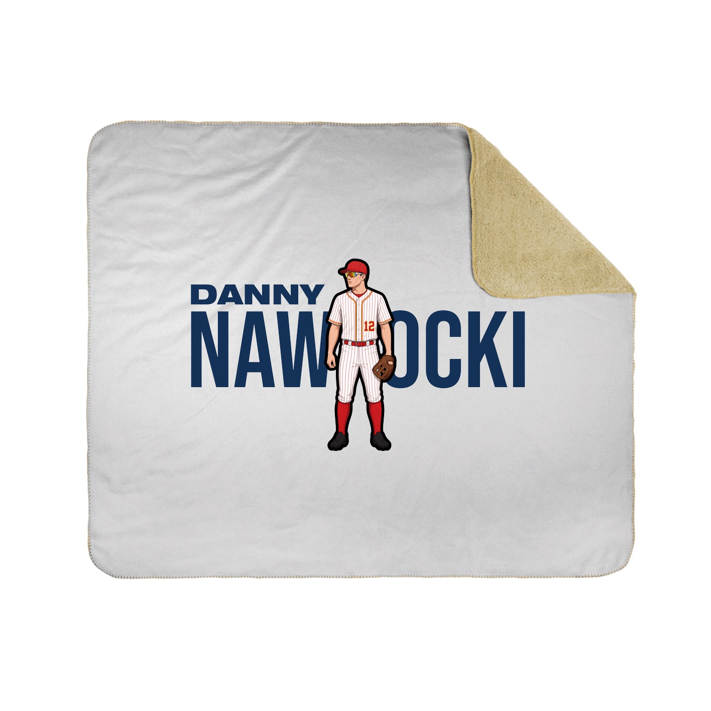 Throw Blanket — Player Name in White