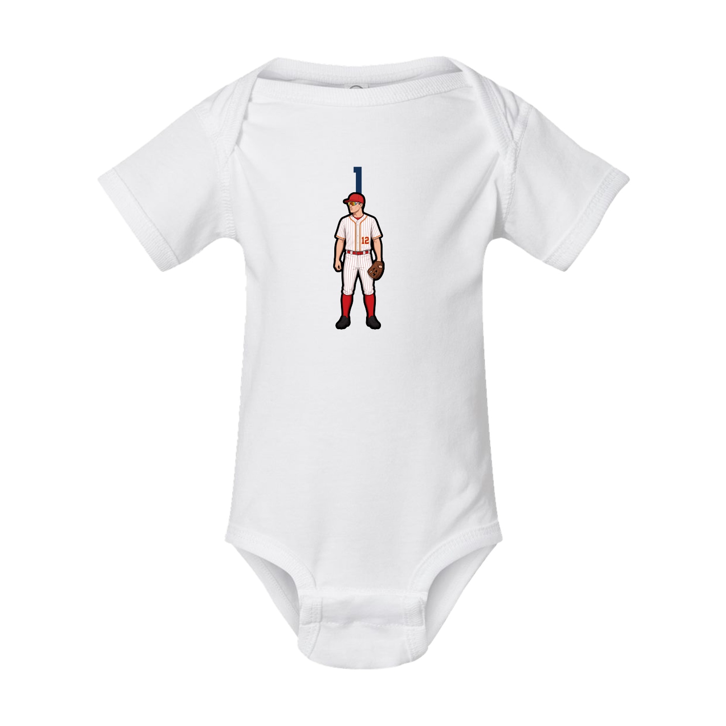 Baby Onesie — Number Top in White